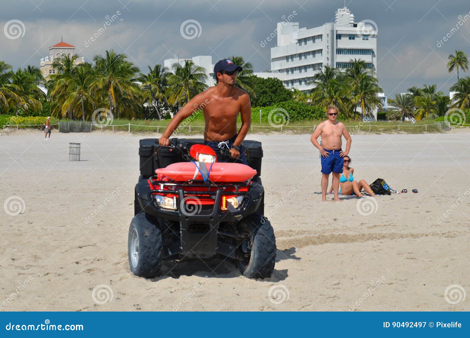 Lifeguard on the Quad, Miami Beach Editorial Photography Image of