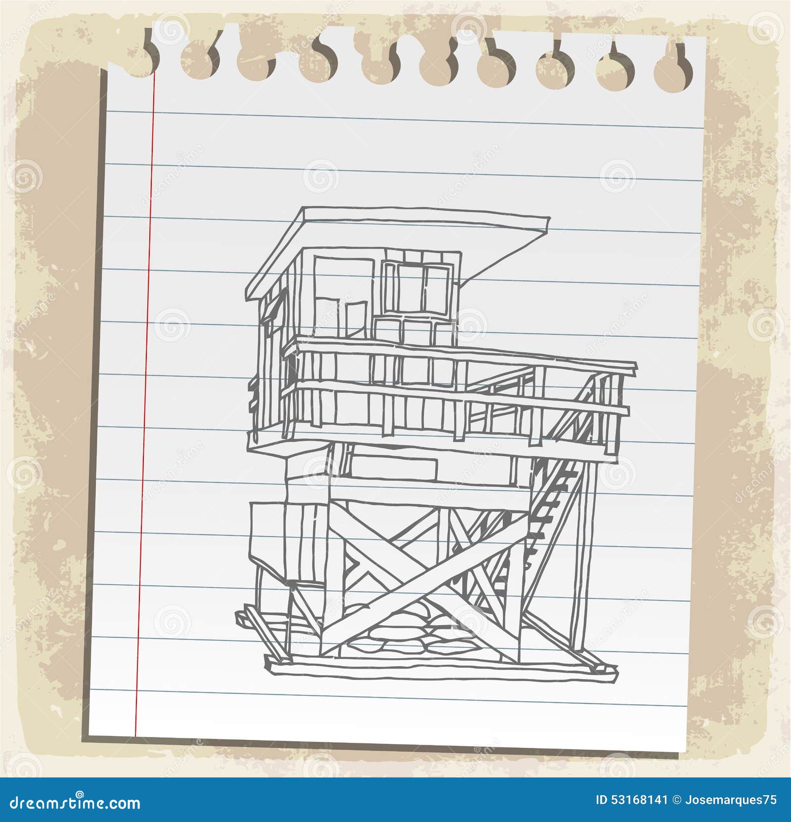 Set Of Lifeguard Station Towers Isolated On White Background. Rescue