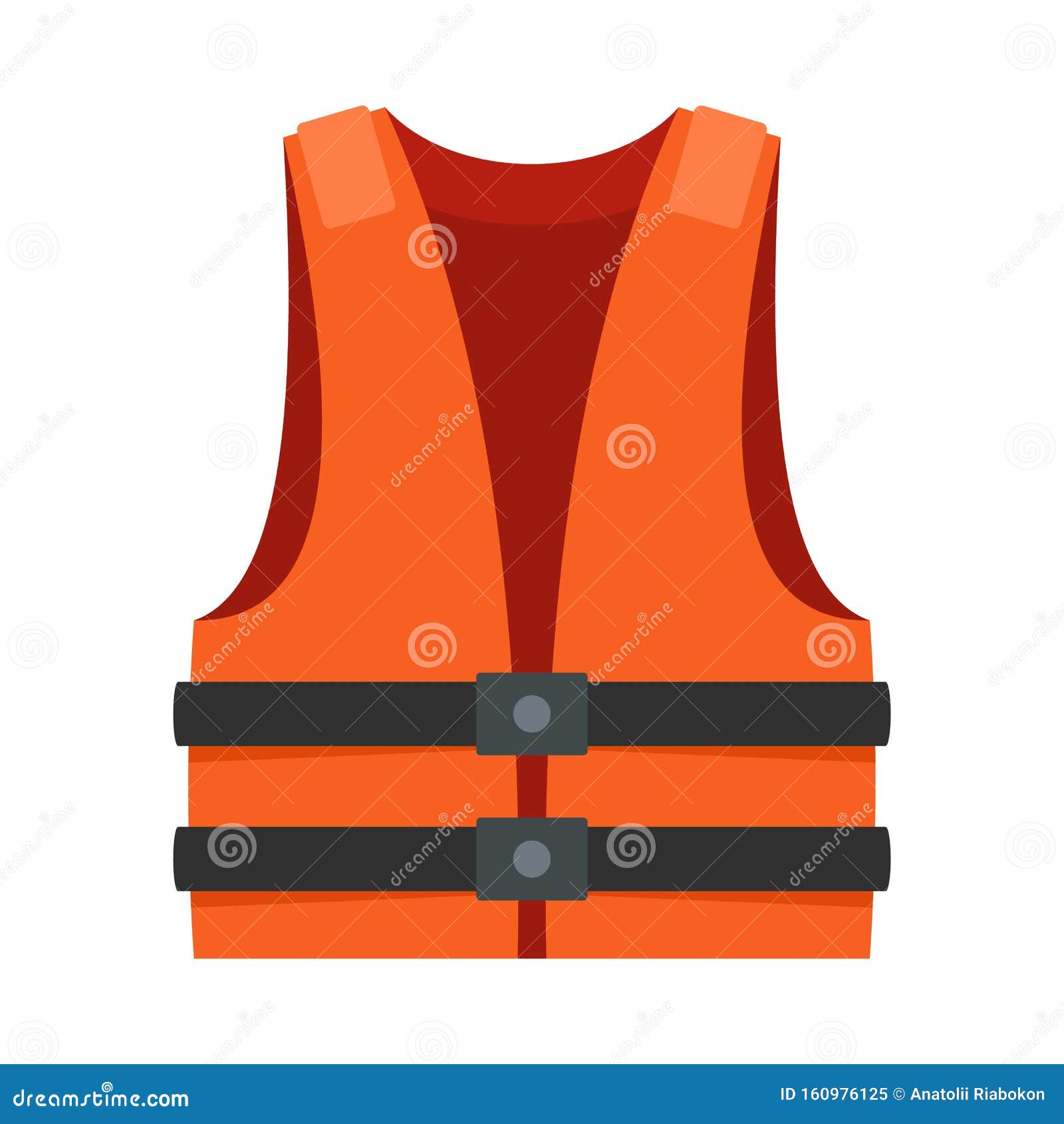 Lifeguard Vest Icon, Flat Style Stock Vector - Illustration of guard ...