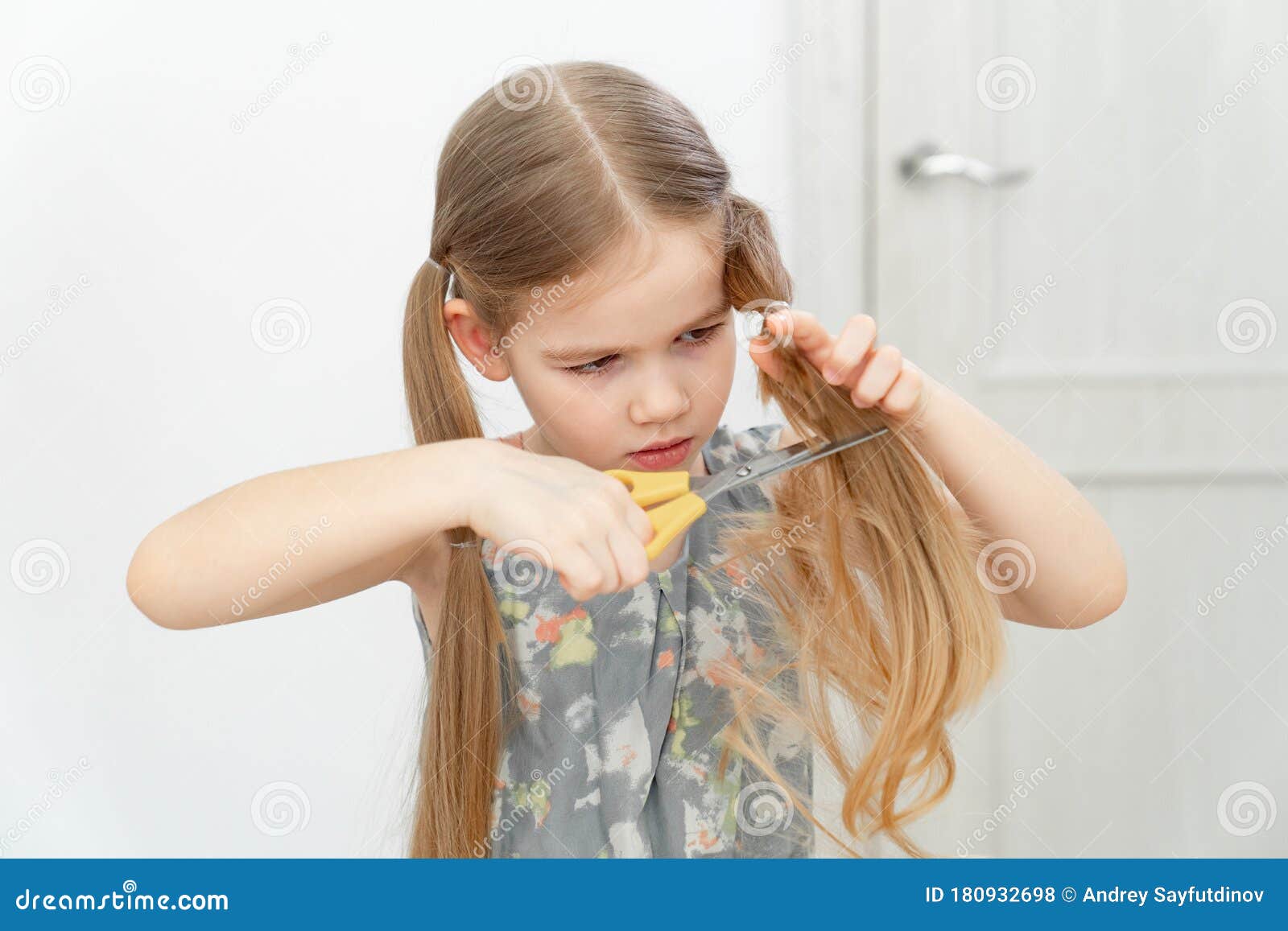 Little Girl Cutting Hair To Herself with Scissors Stock Photo - Image of accessory, hair: 180932698 Little Girl Cutting Hair To Herself with Scissors Stock Photo - Image of accessory, hair: 180932698