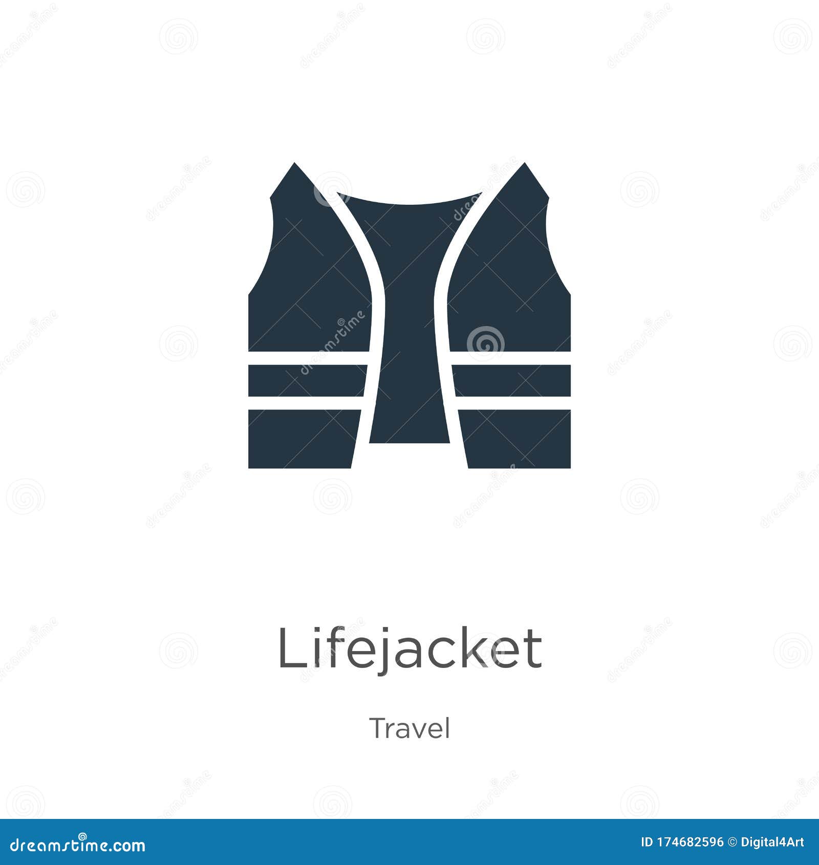 Lifejacket Icon Vector. Trendy Flat Lifejacket Icon from Travel ...