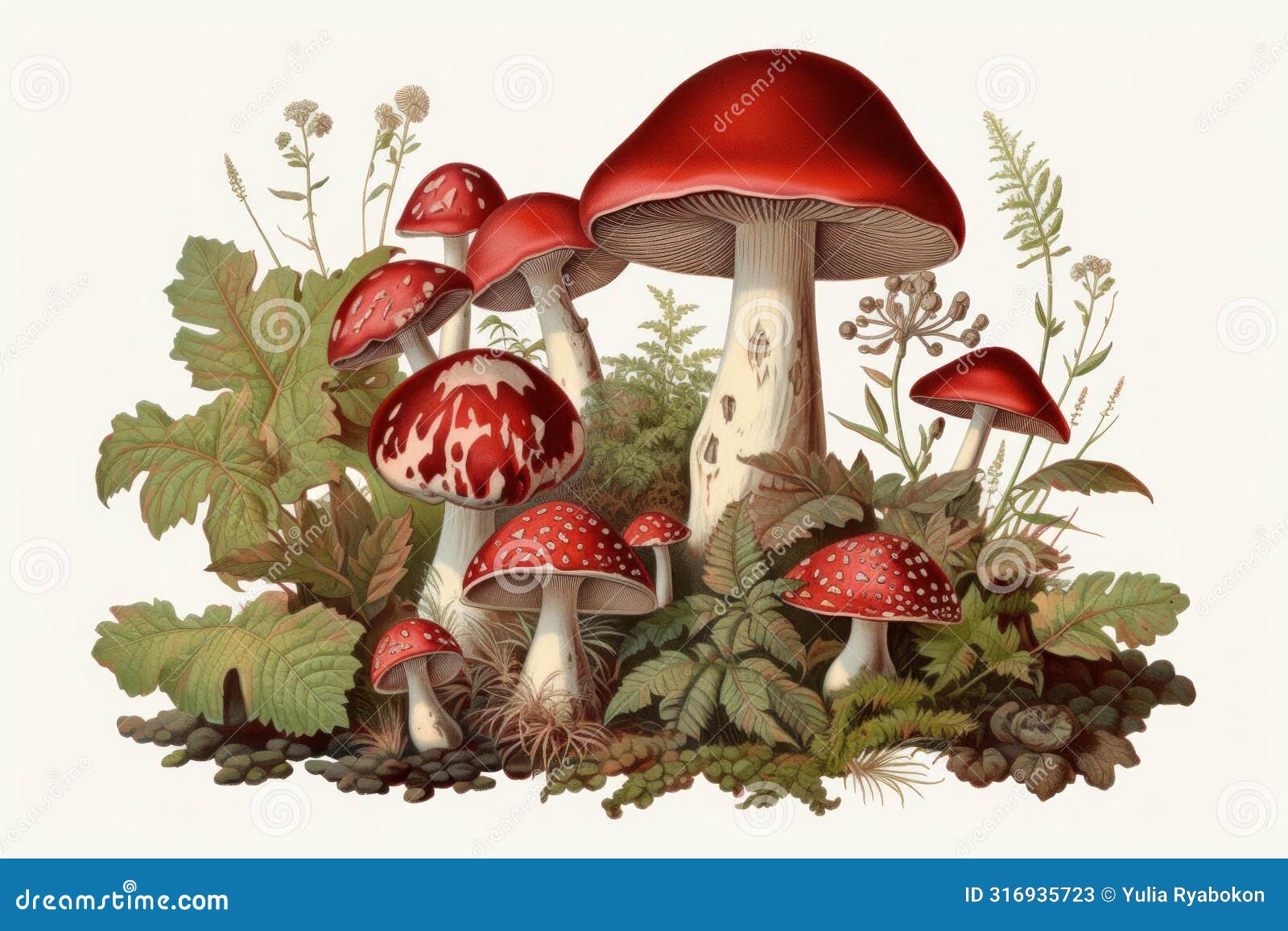 lifelike mushroom natural plant . generate ai