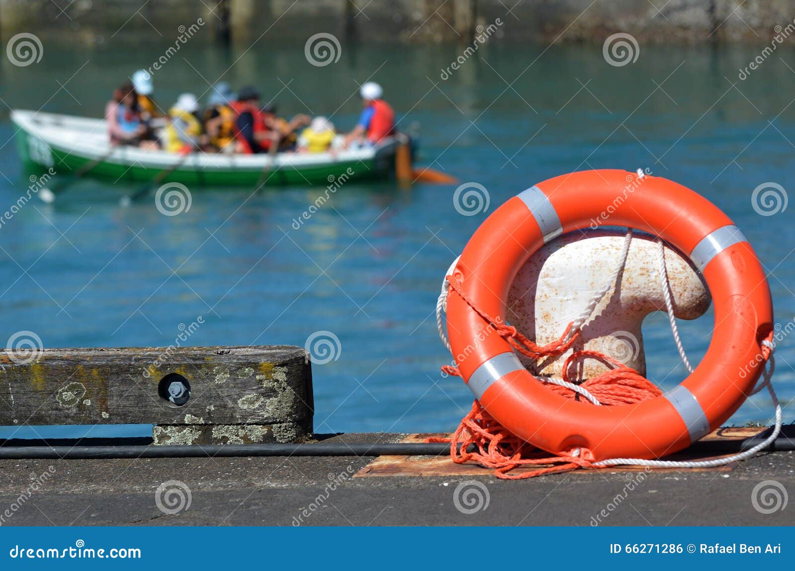 Lifesaving Ring Buoy on a Wharf Editorial Photo - Image of device ...