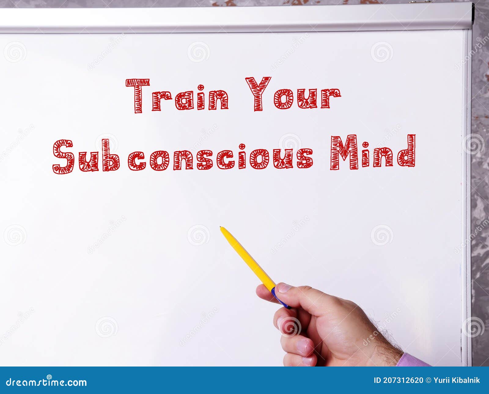 Lifestyle Concept Meaning Train Your Subconscious Mind with Phrase on
