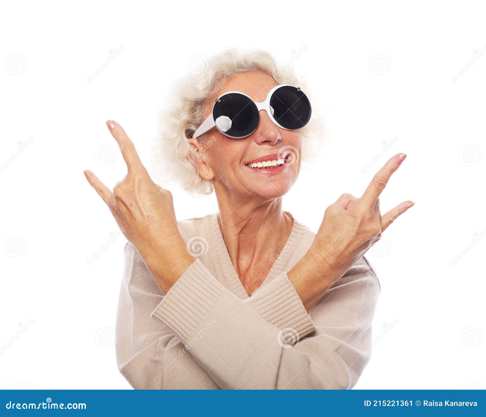 Female mature adult with sunglasses enjoying life smiling - a Royalty Free  Stock Photo from Photocase
