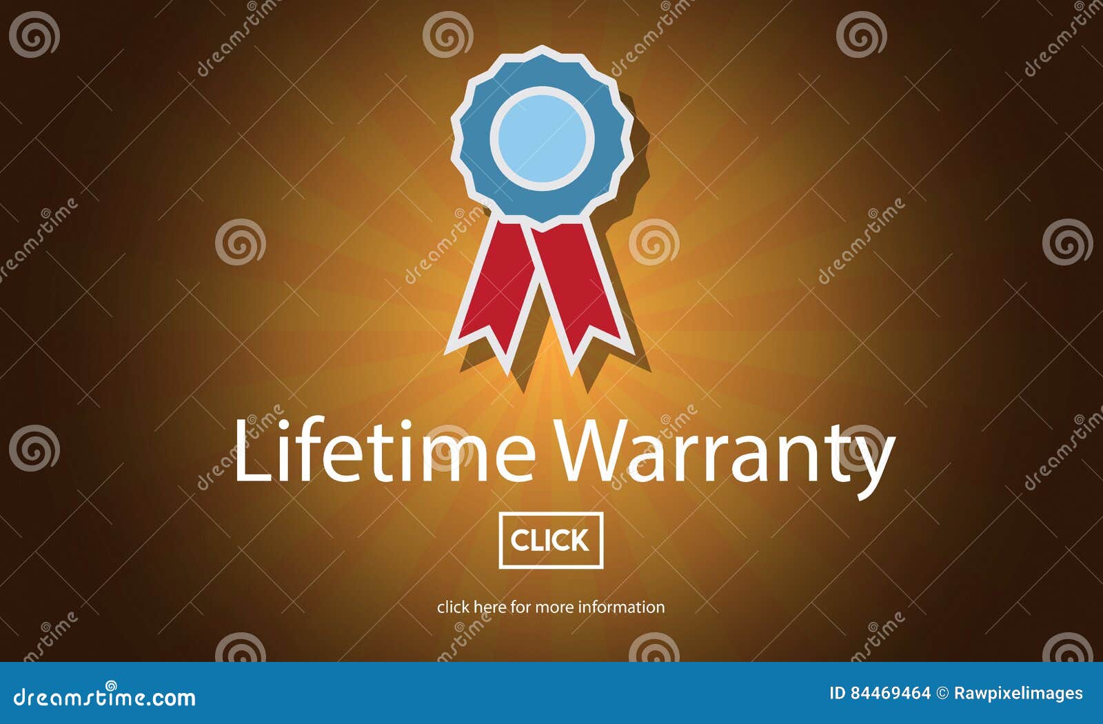 Lifetime Warranty Prize Condition Guarantee Concept Stock Illustration