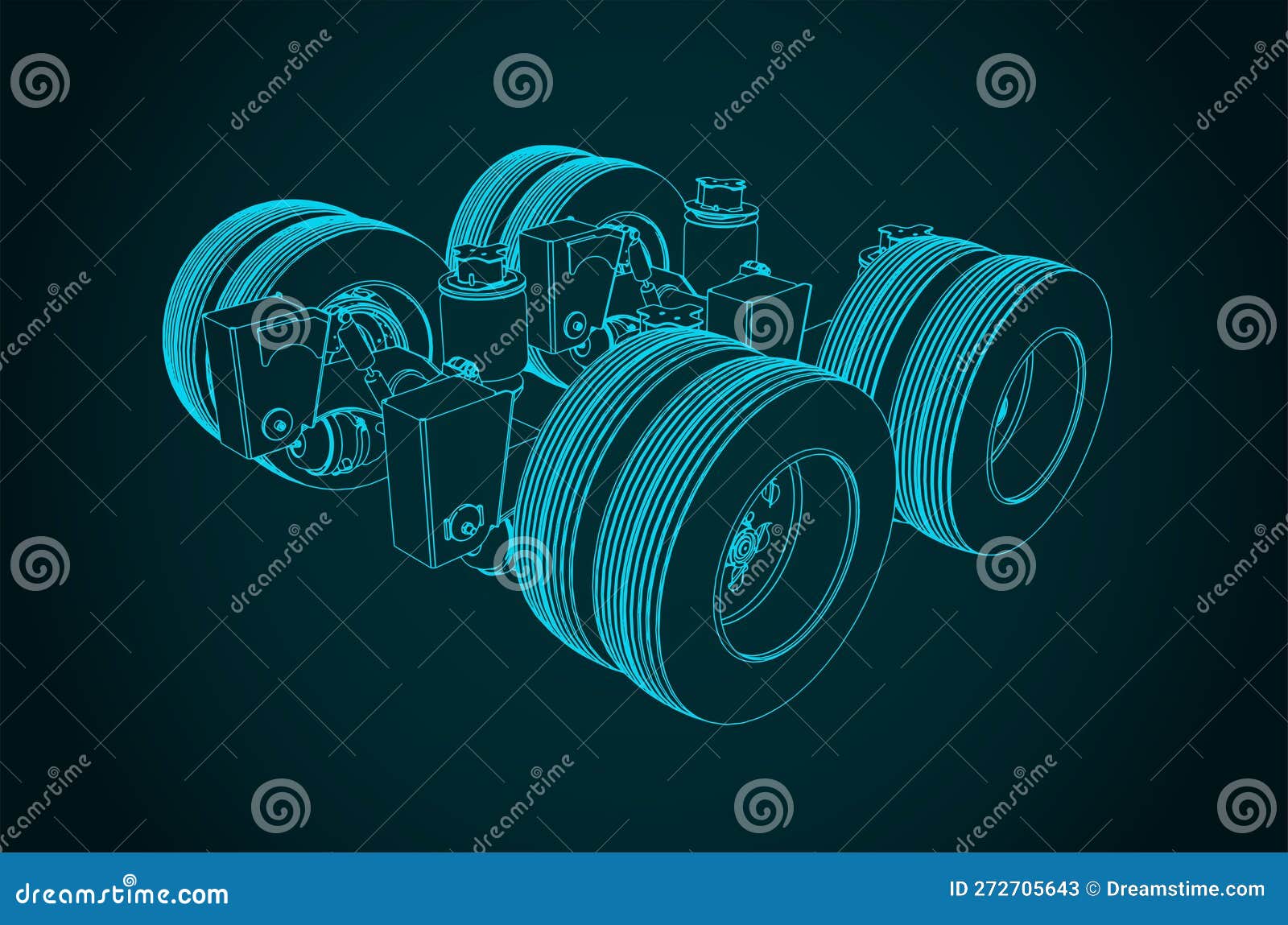 Lift axle for trailer stock vector. Illustration of transportation