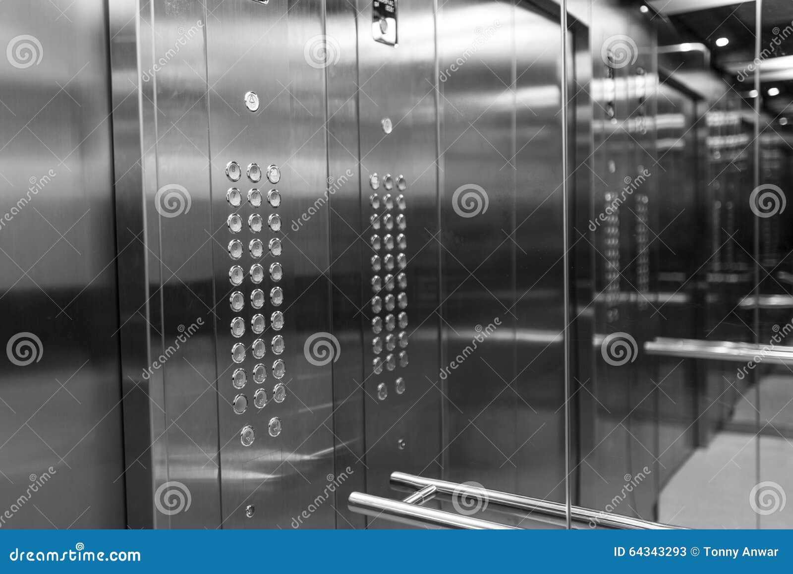 Lift stock image. Image of level, confine, security, stainless 64343293
