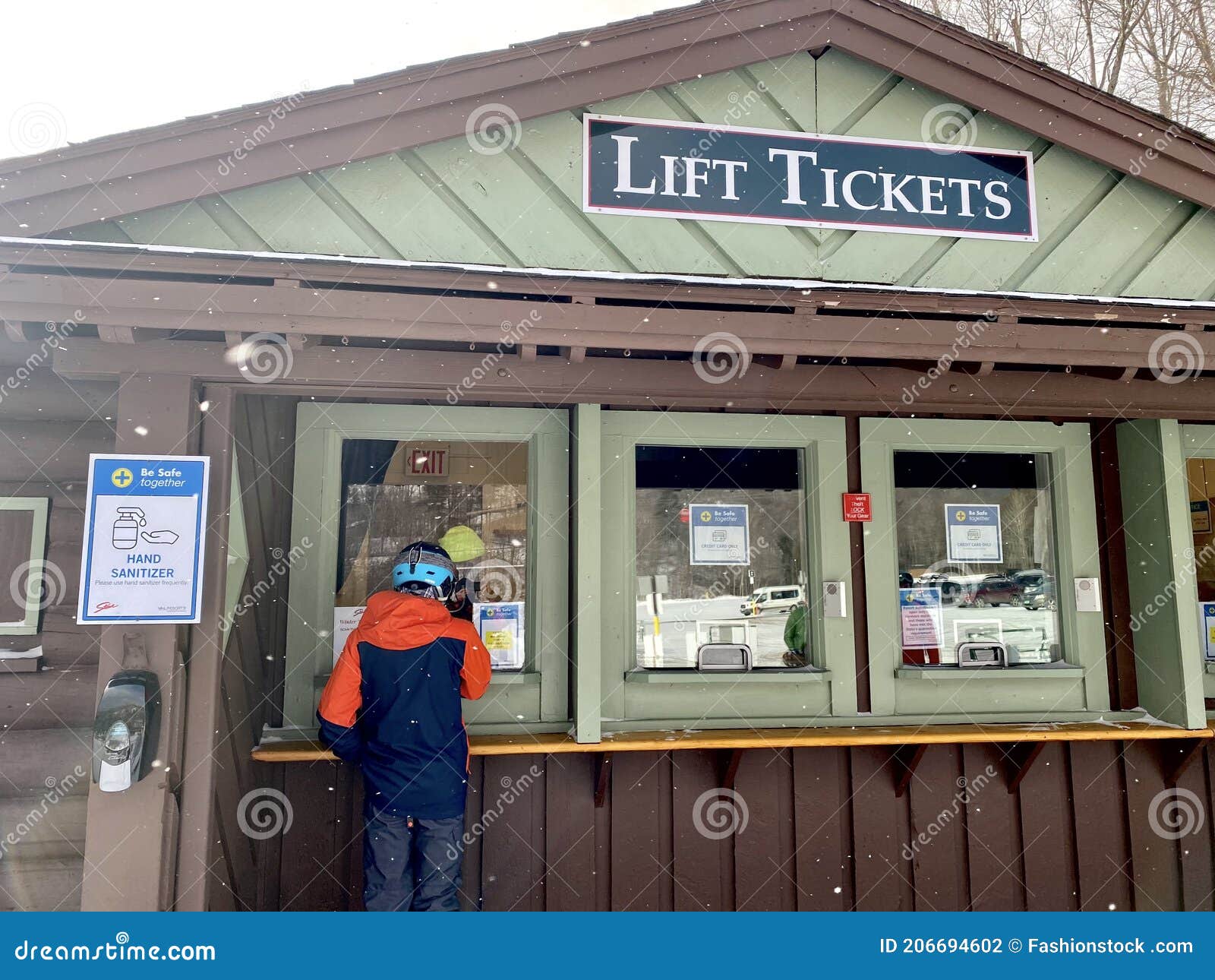 lift-tickets-booth-windows-at-stowe-mountain-editorial-photography