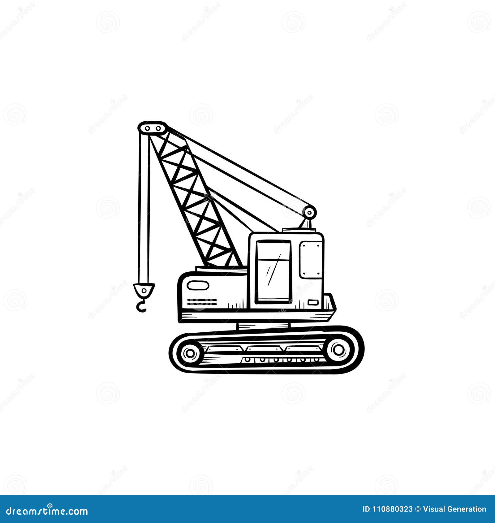 Vector Sketch Building Tower Crane On White Background Royalty Free SVG,  Cliparts, Vectors, and Stock Illustration. Image 63194166.