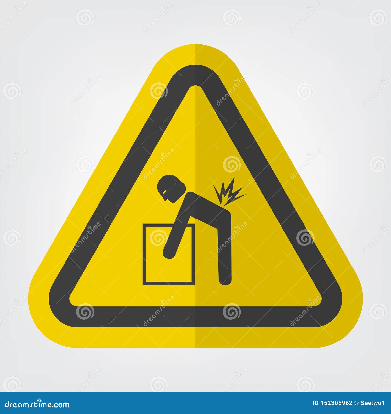  Lifting Hazard  Symbol Sign Isolate On White Background 