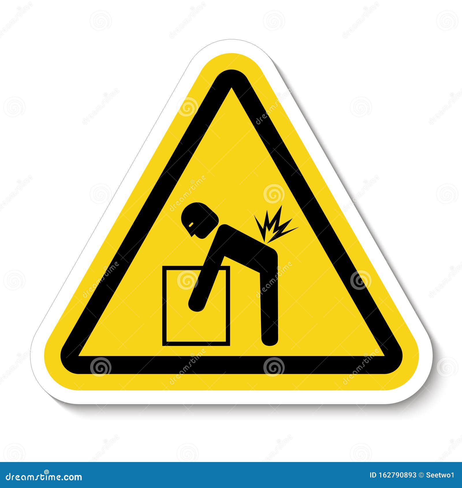  Lifting Hazard  Symbol Sign Isolate On White Background 