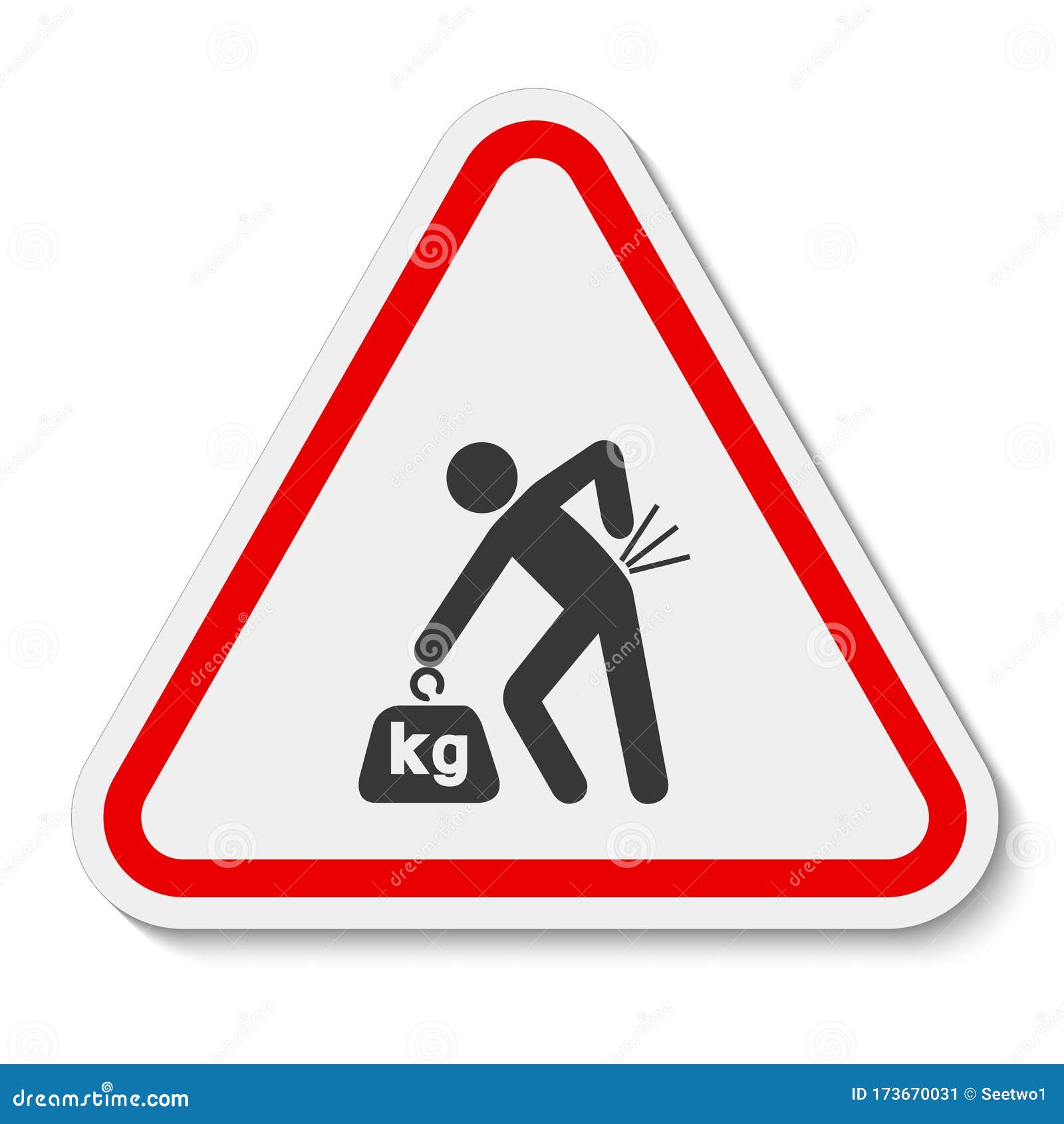  Lifting Hazard  Symbol Sign Vector Illustration Isolate 