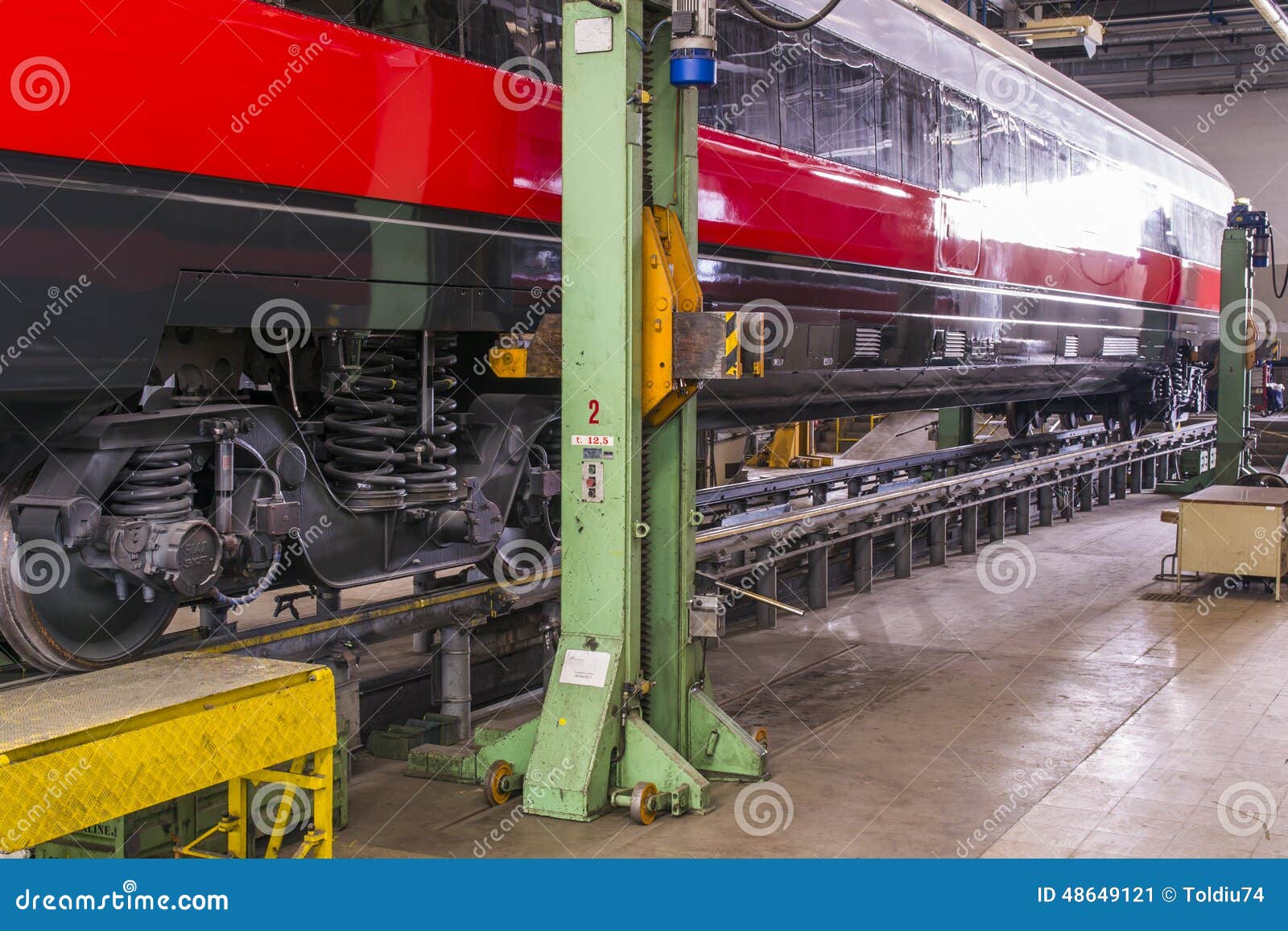 Lifting a Railway Wagon for Maintenance Stock Image Image of tunnel, train 48649121