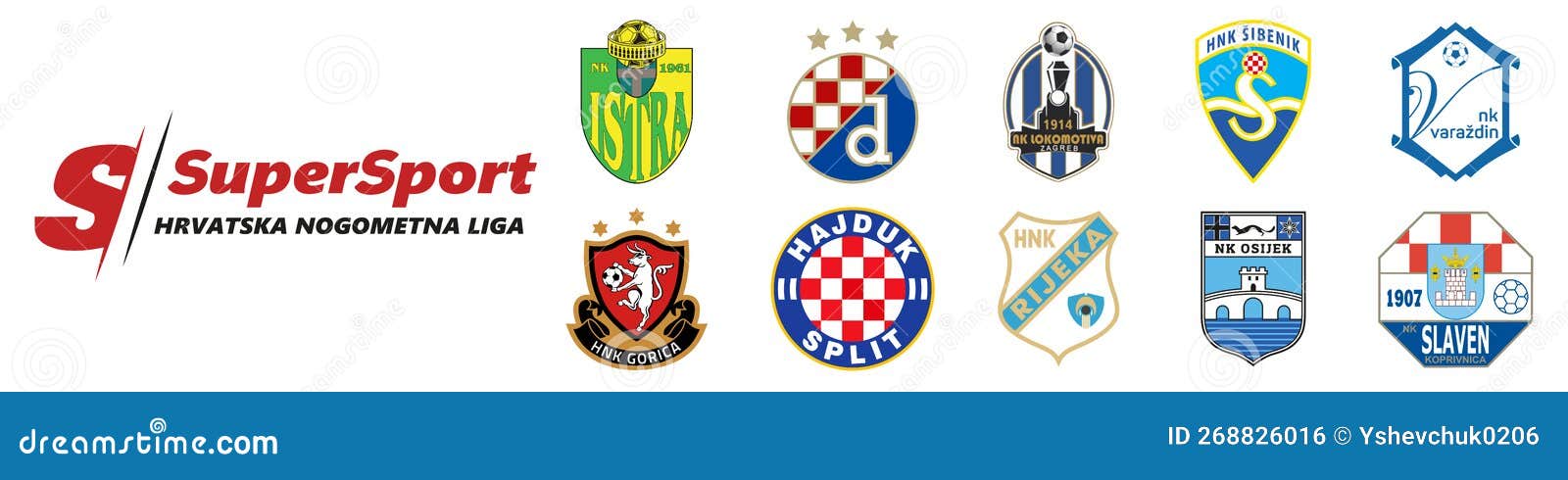 Liga De Futebol Croata 202222023 Hrvatska Nogometna Liga Gnk Dinamo Zagreb  Hnk Gorica Hnk Hajduk Split Nk Istra 1961 Nk Foto Editorial - Ilustração de  croata, forma: 268826016