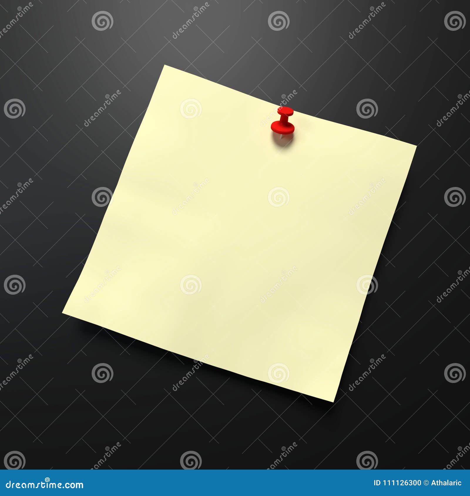 ligh yellow notes paper pin on the desk