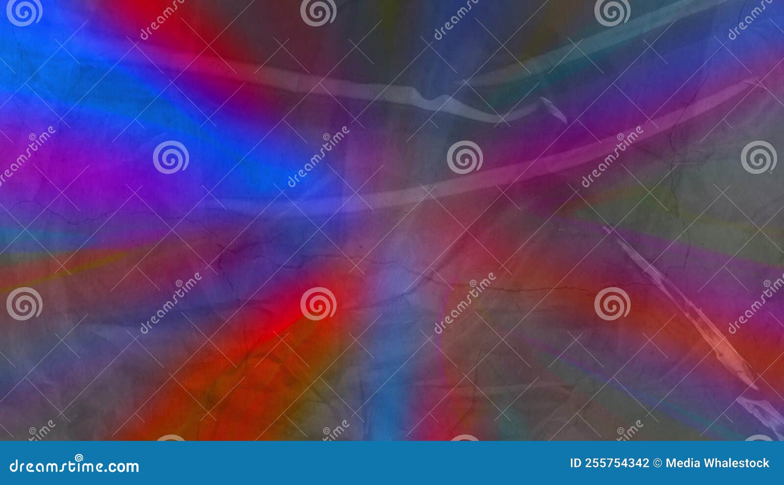 Light Background. Motion. Bright Red and Blue Rays in the Animation