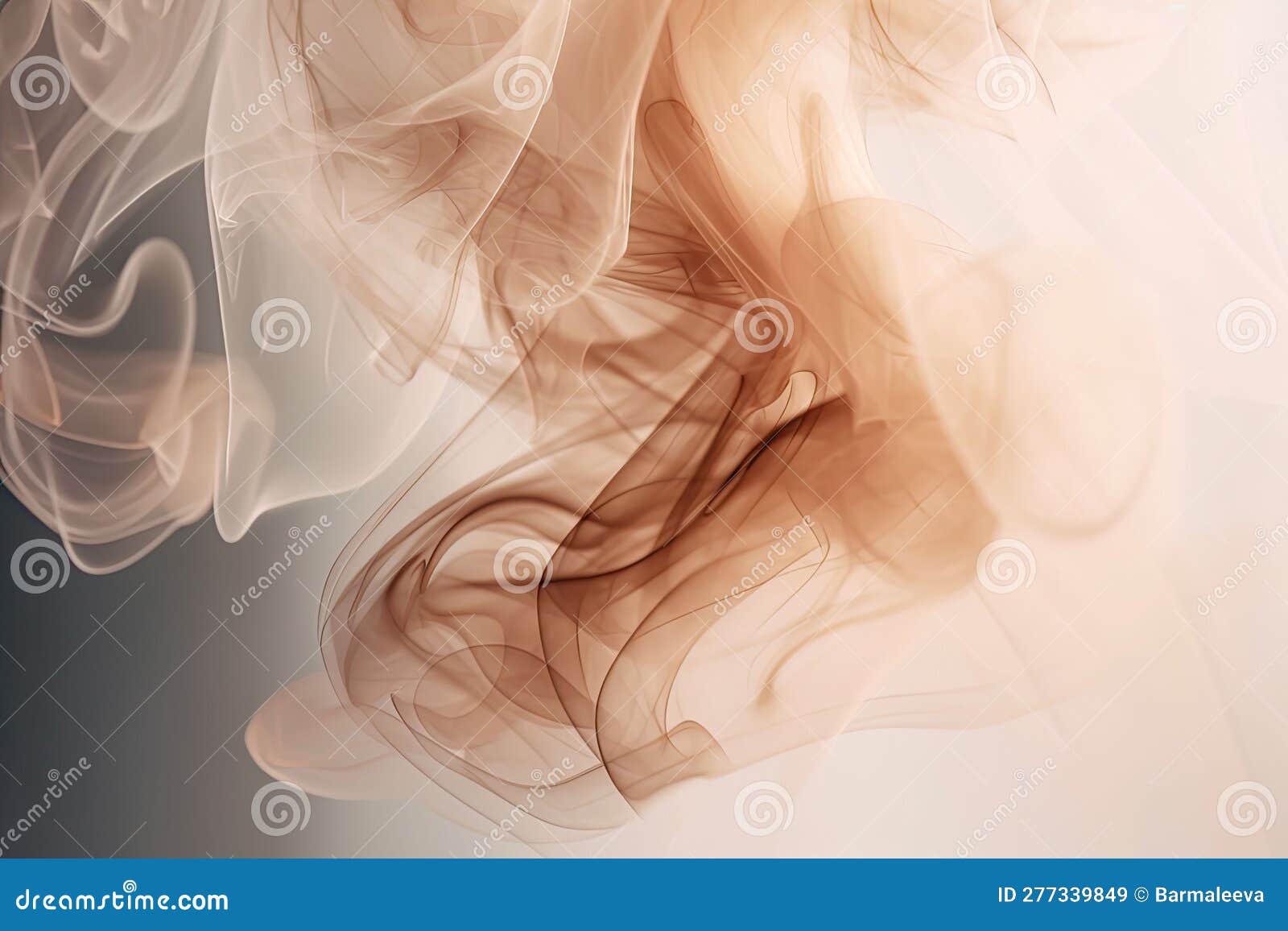 light background with puffs of ivory smoke. smoke whiffs and swirls. generative ai