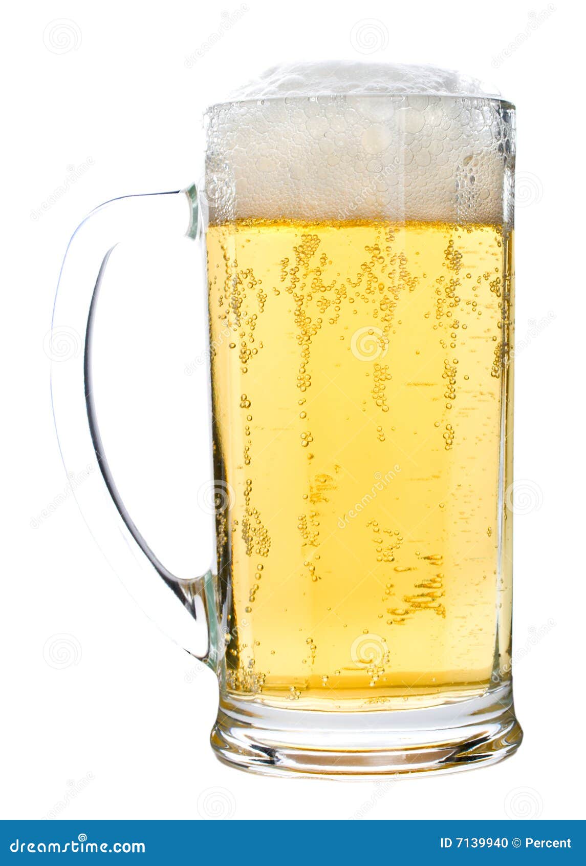 Light beer glass with foam stock photo. Image of single 7139940