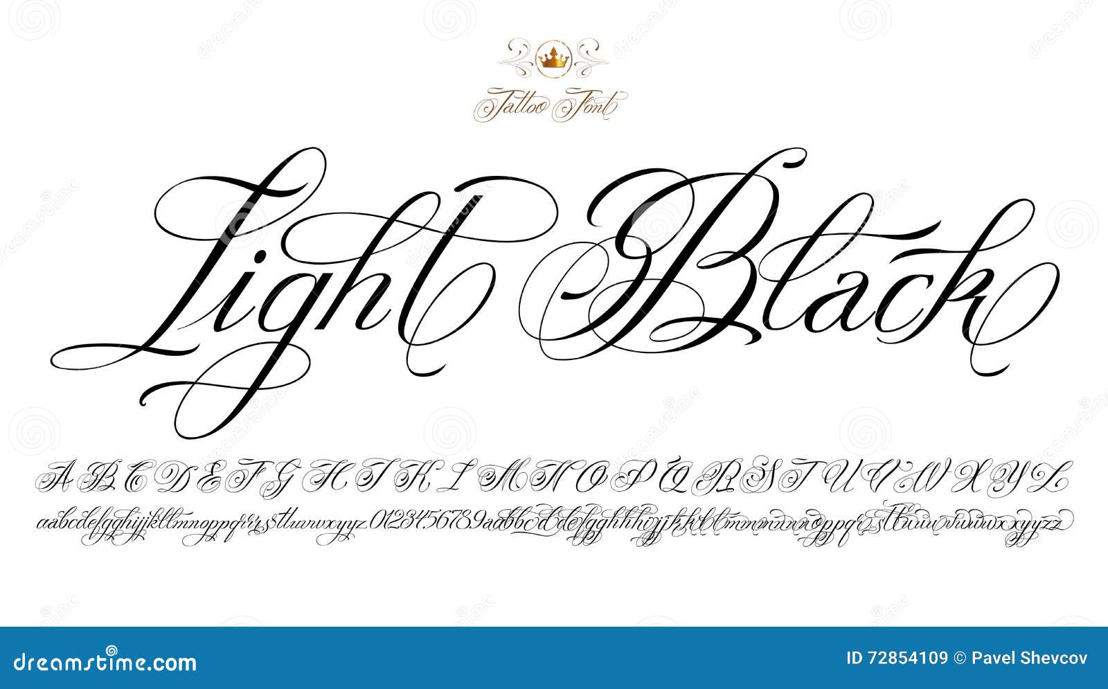 light black tattoo font