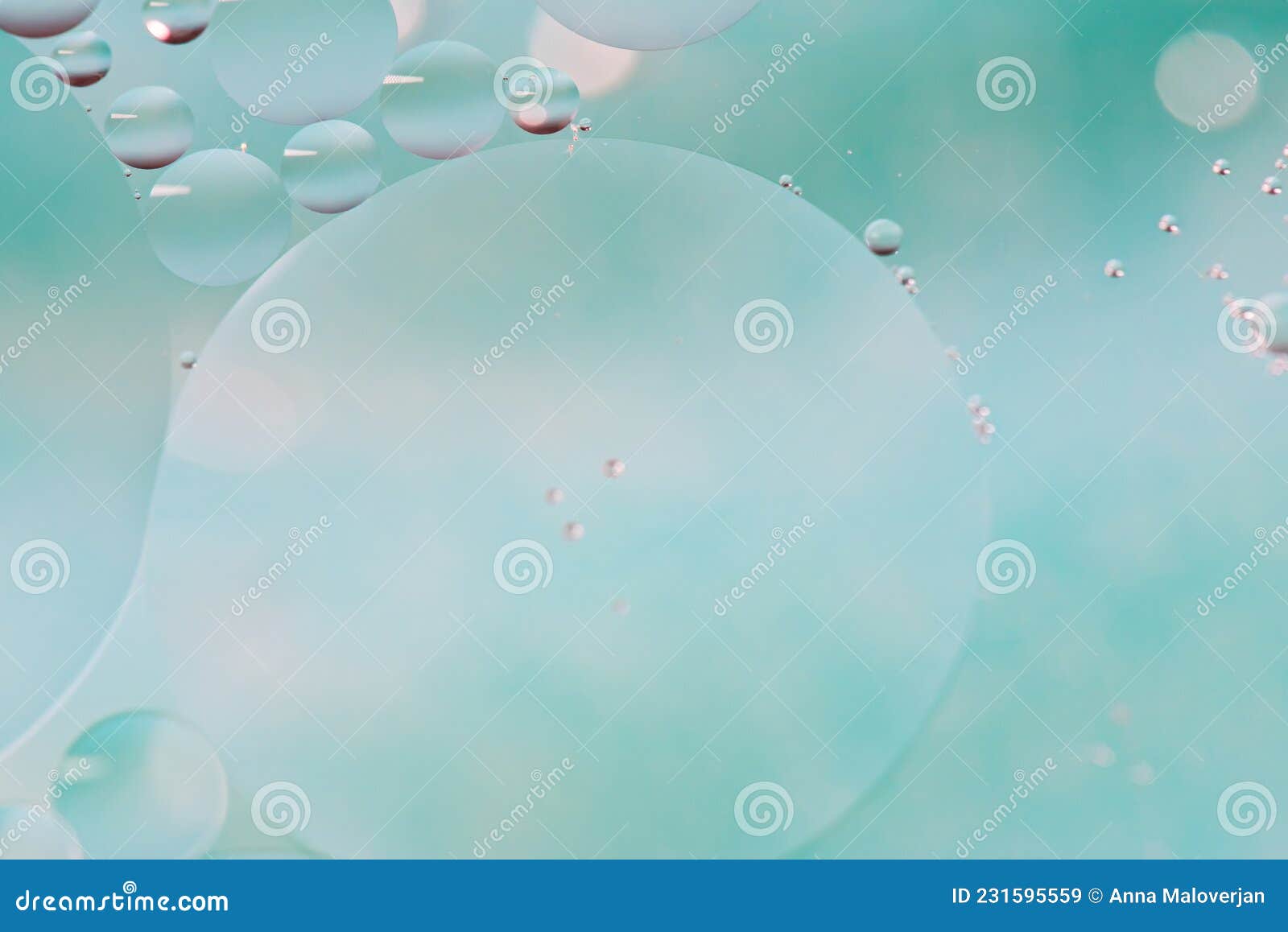 light blue abstract background picture made with oil, water and soap