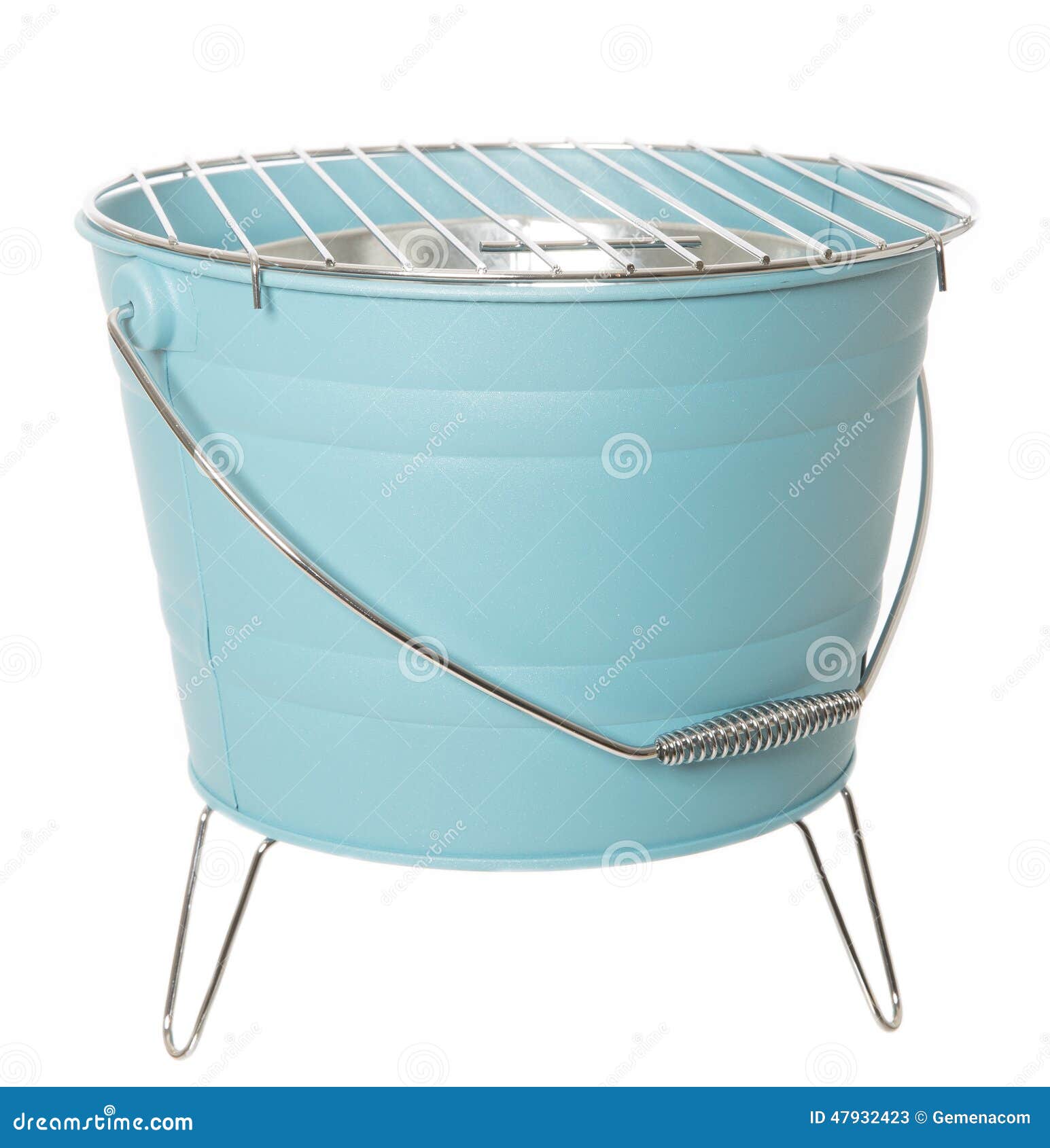 Light Blue Barbecue Grill stock image. Image of utensil 47932423