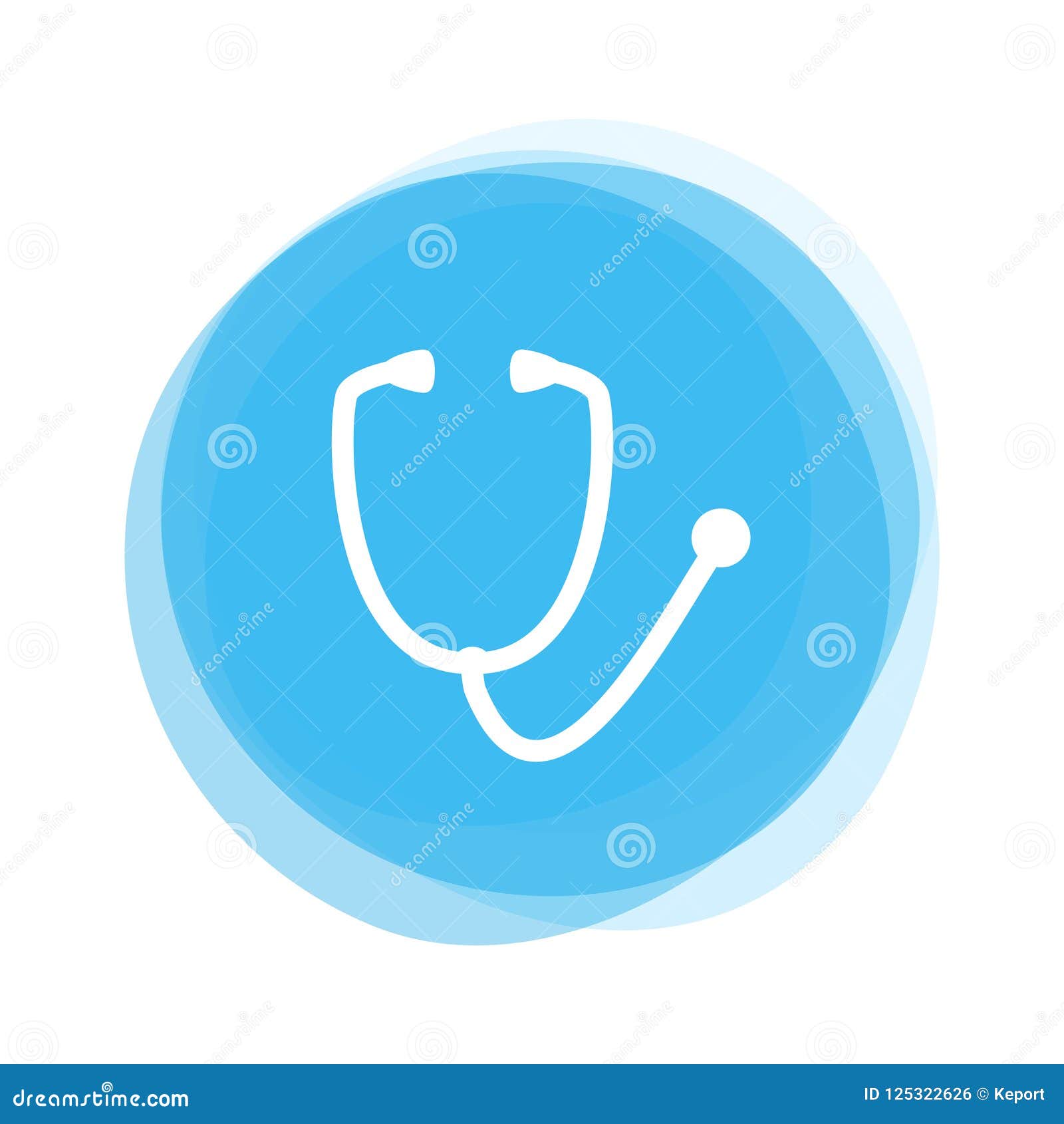 Light blue Button Health stock illustration. Illustration of circle