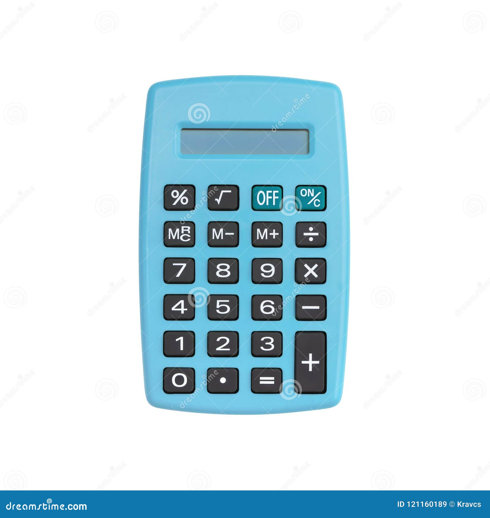 Blue Calculator Isolated on White Stock Image Image of background