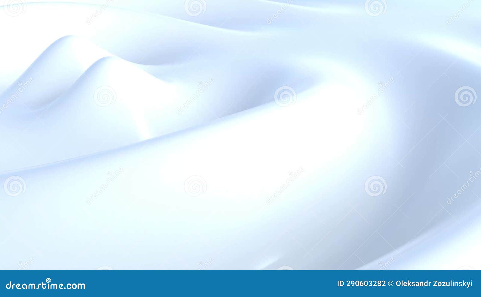 Light Blue Cream that Forms Waves 3d Stock Illustration Illustration
