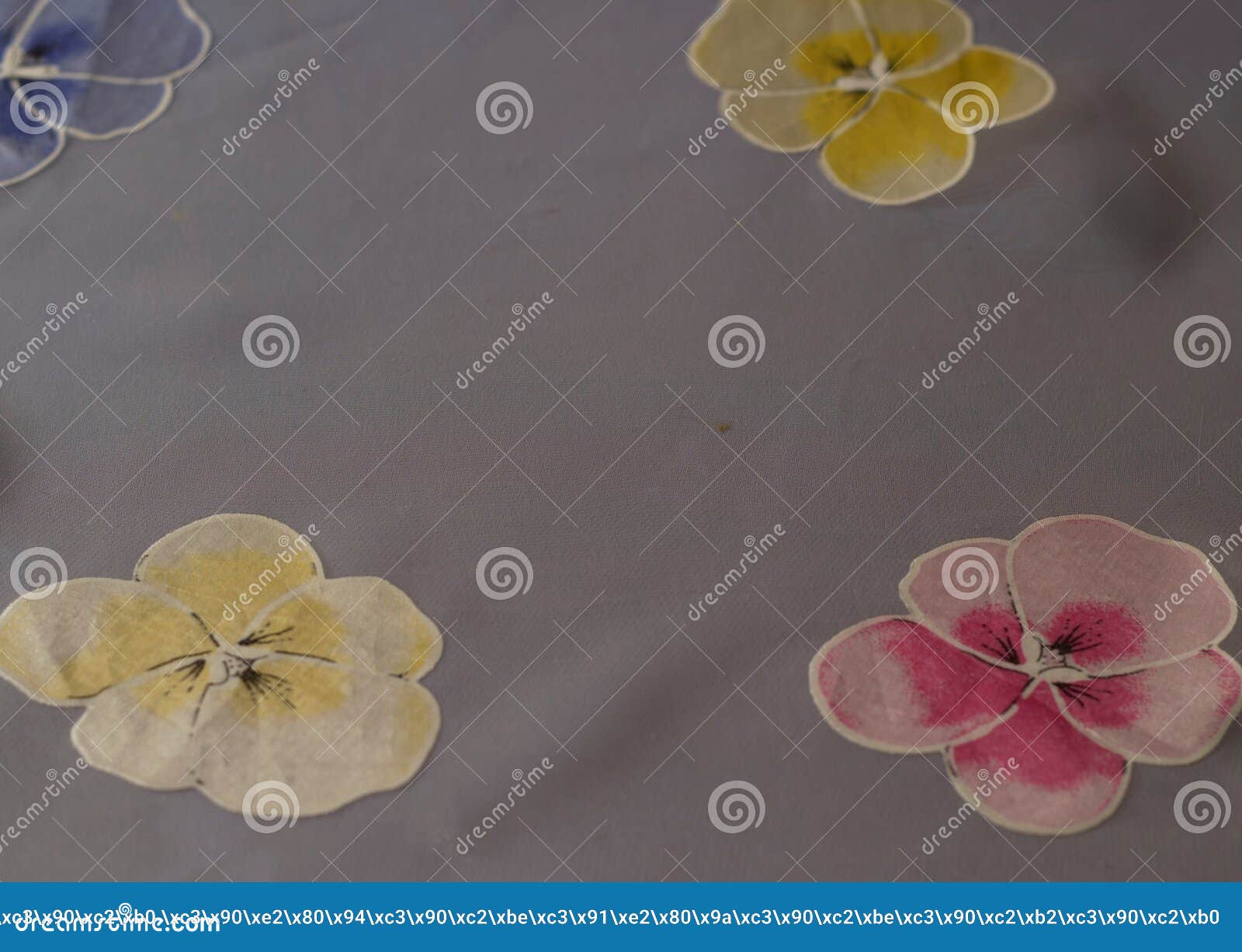 Light, Blue Curtain Fabric Texture with Flowers Stock Image Image of