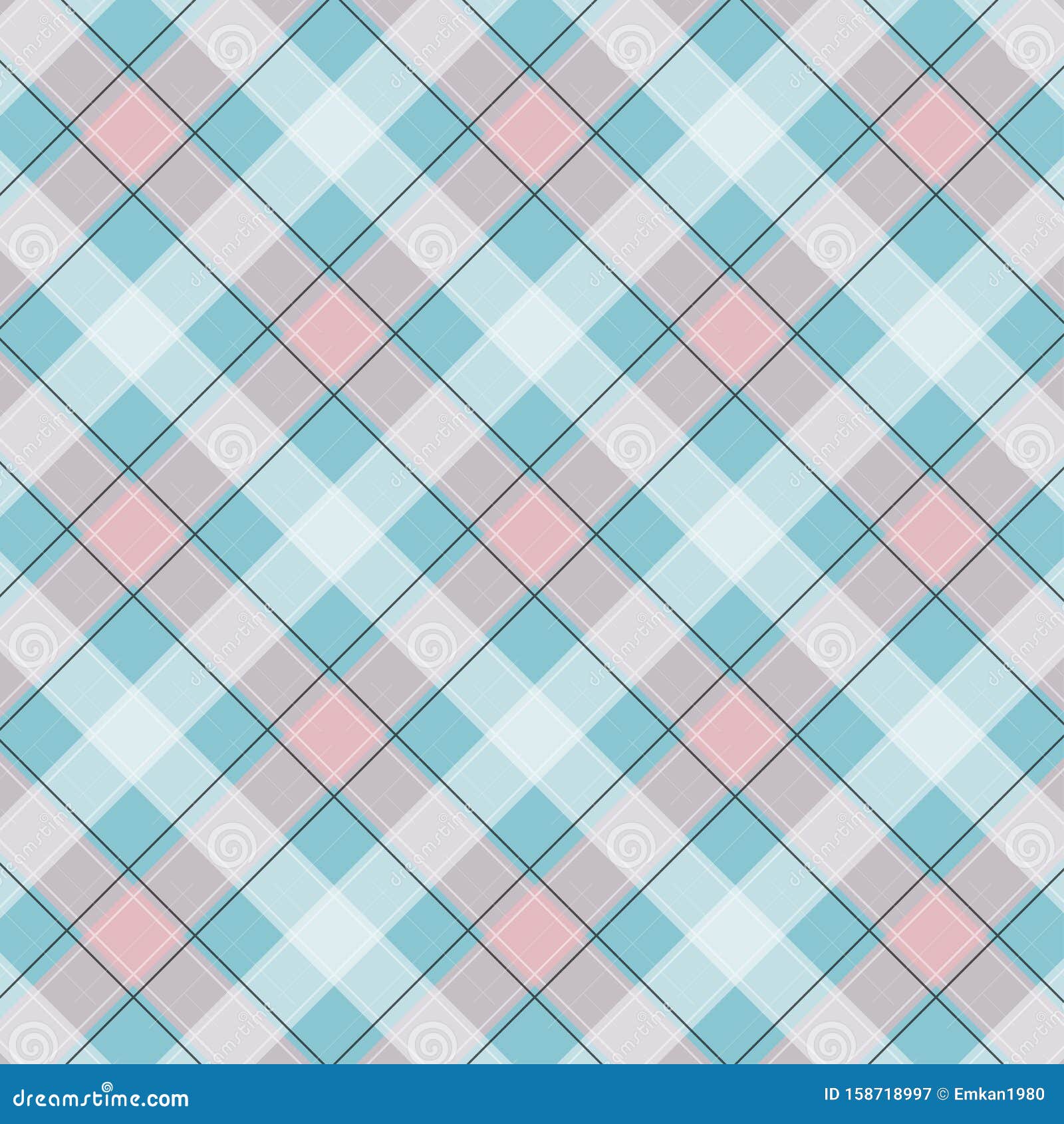 Light Blue Gingham Pattern. Texture from Squares for Plaid