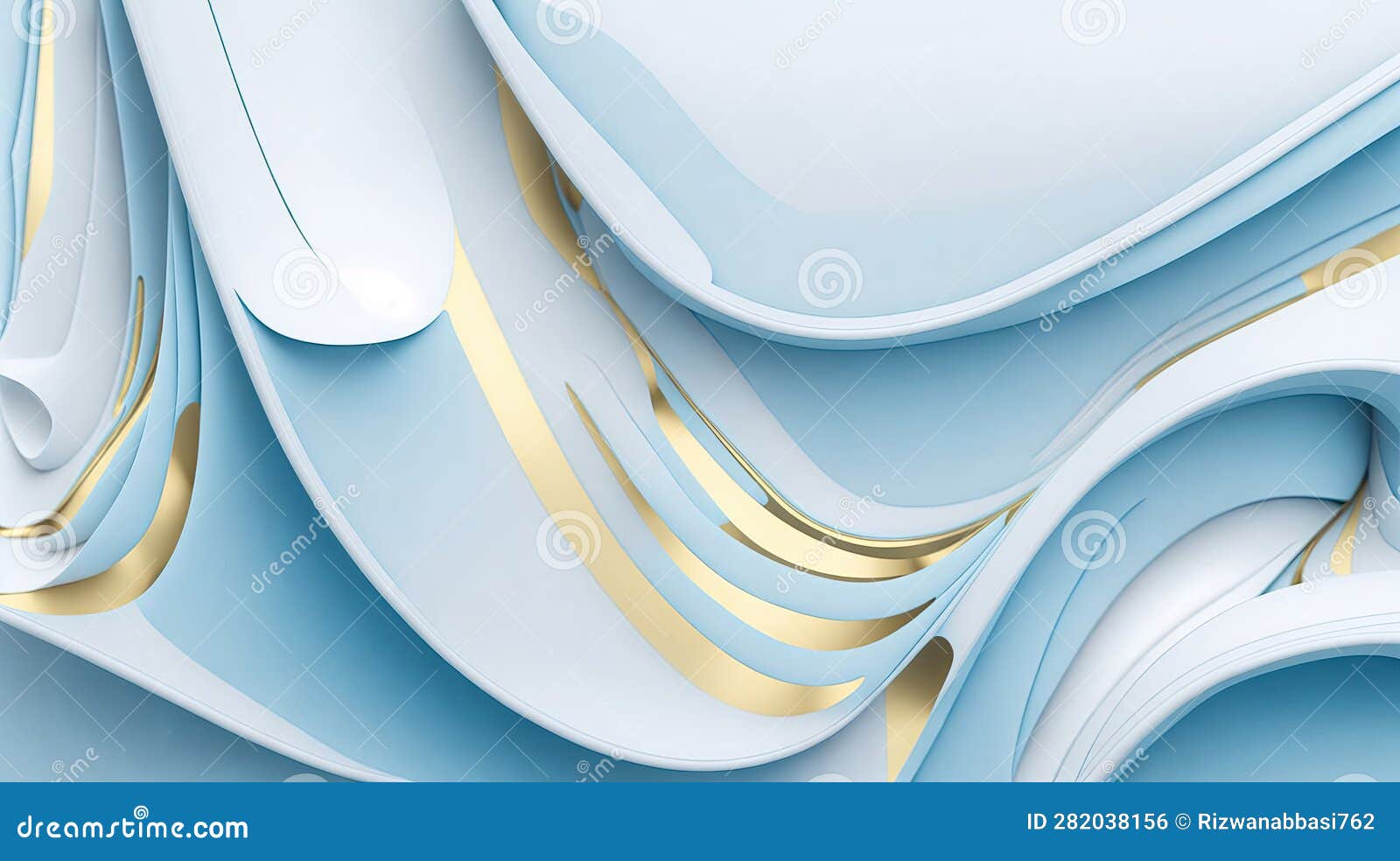 light blue gray golden and white background 3d abstract