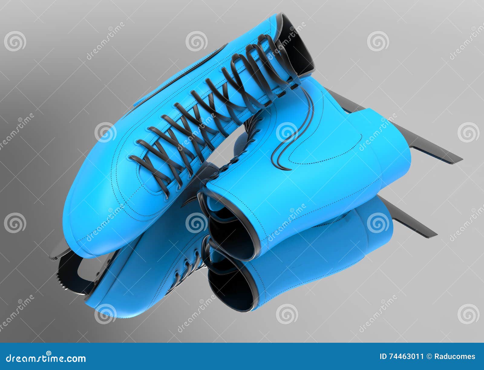 Light blue ice skates stock illustration. Illustration of outdoor
