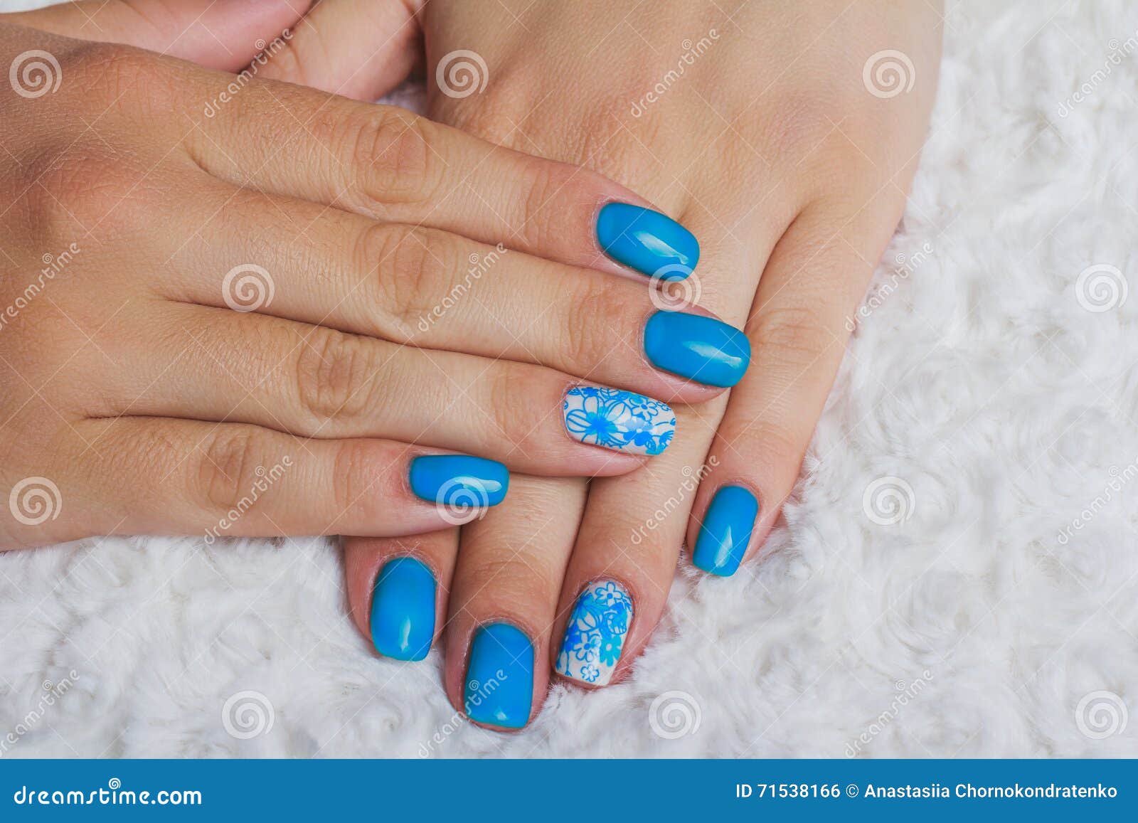 Best Summer Nails 2021 To Rock Your Look : Almost transparent base & Baby  Blue