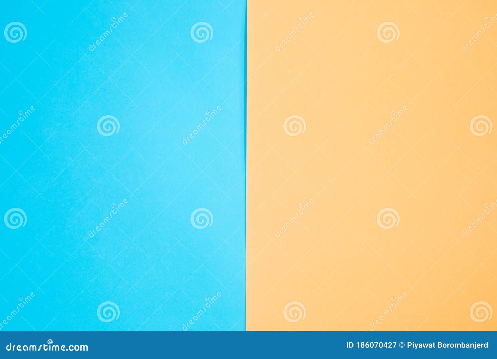 Light Blue and Orange Pastel Paper Color for Background Stock Image