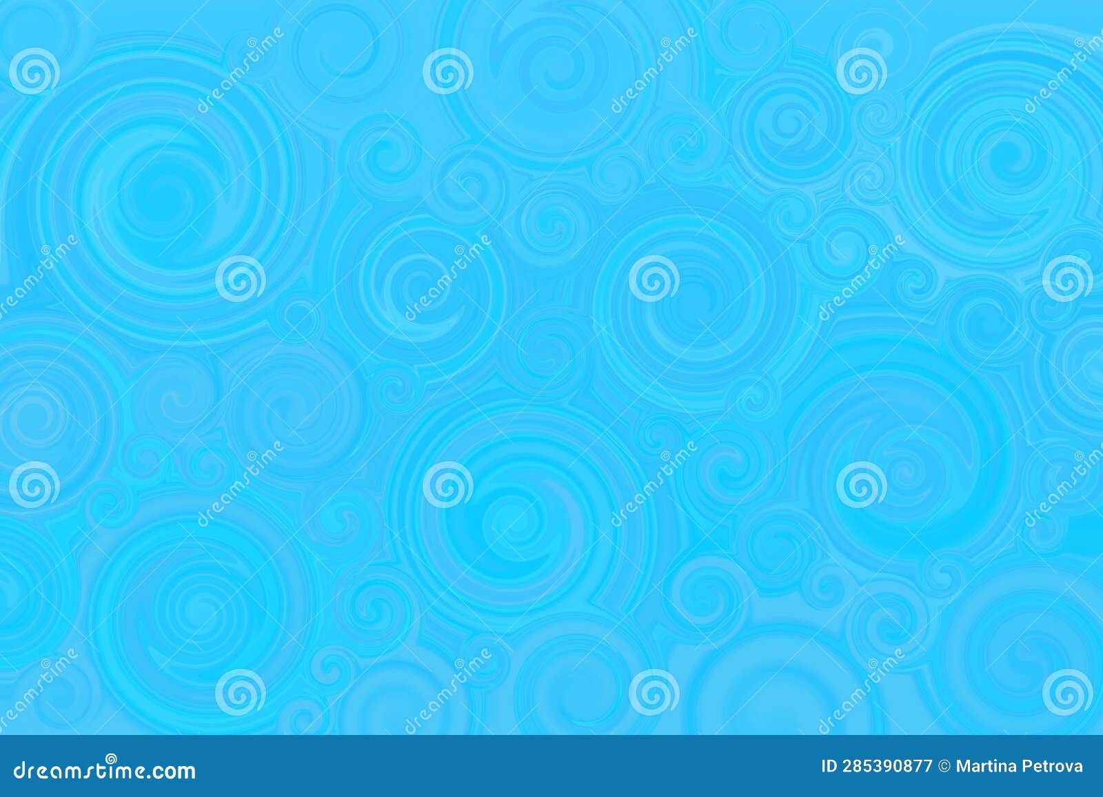 Light Blue Pastel Background, Spiral Blending of Shades of Blue