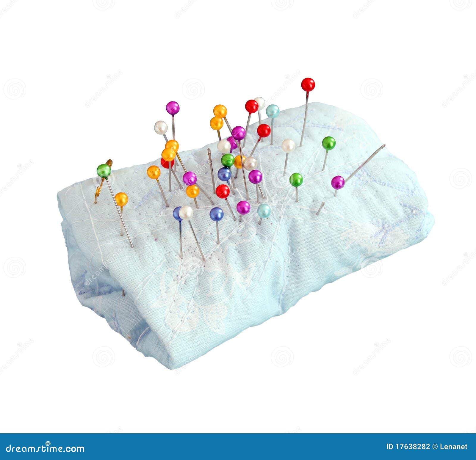 Light blue pin cushion stock photo. Image of measure - 17638282