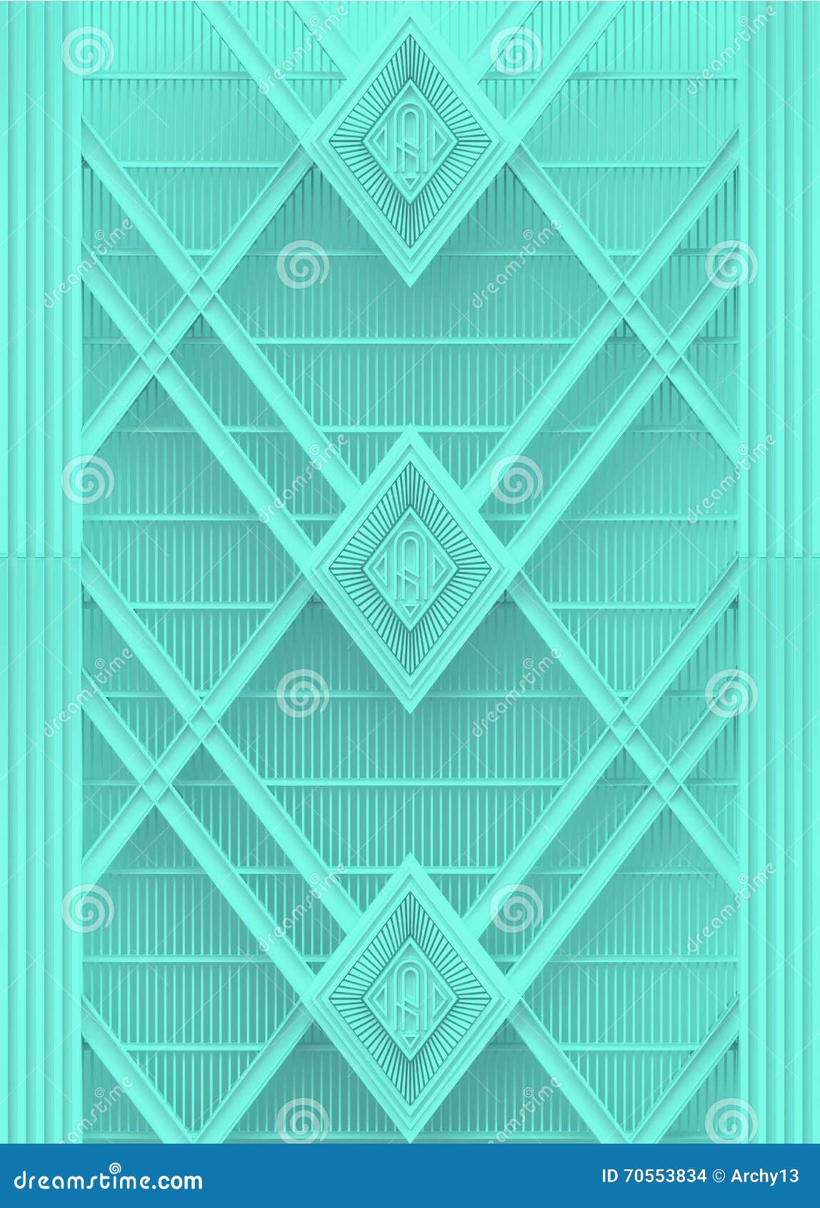 Light Blue Plastic Wall Art Deco Background Render Stock Illustration Illustration of ornament