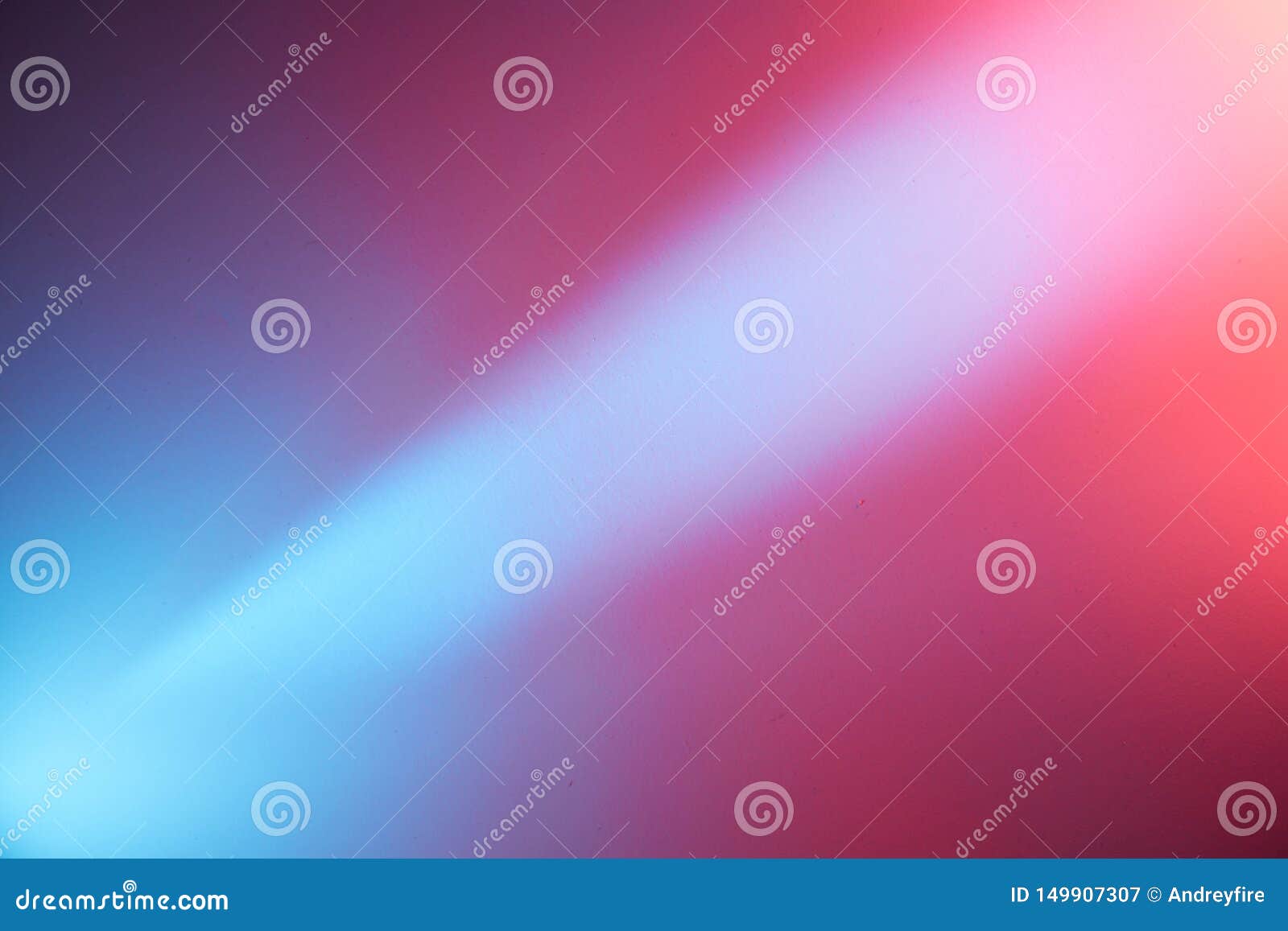 Light Blue Ray of Light Separates Blue Red and Light Red Background