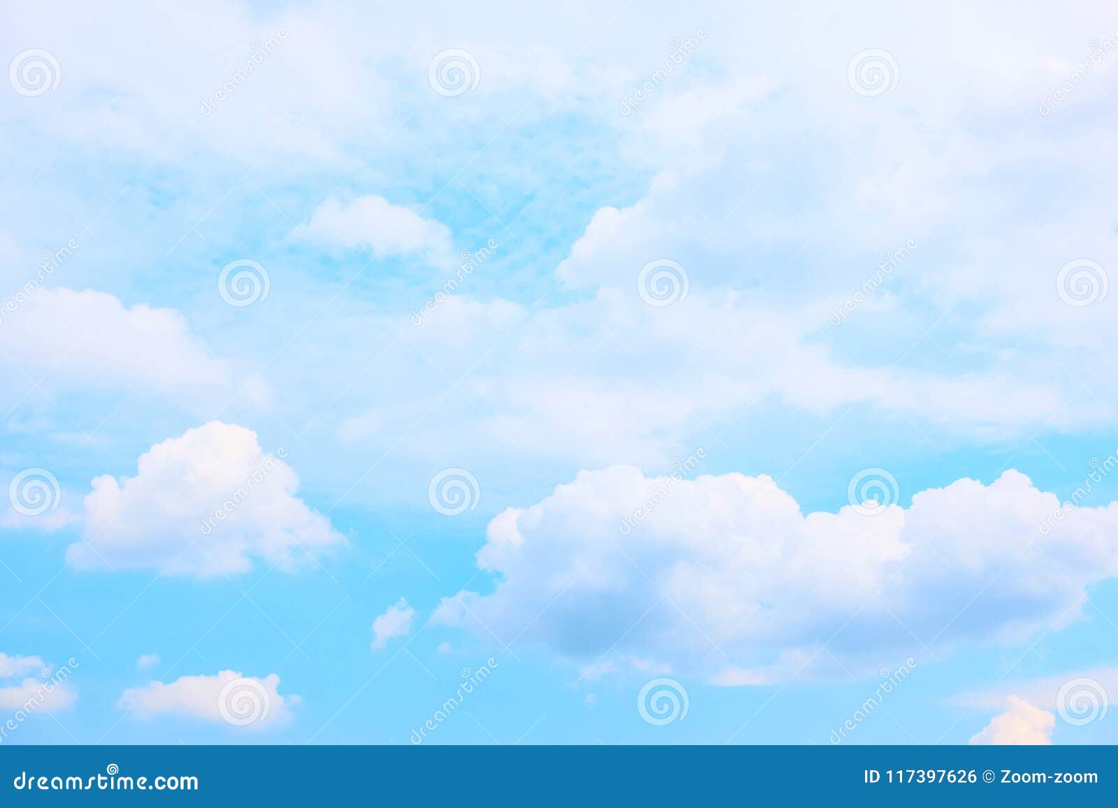 Light Blue Sky And White Clouds Stock Photo Image Of Horizontal Blue