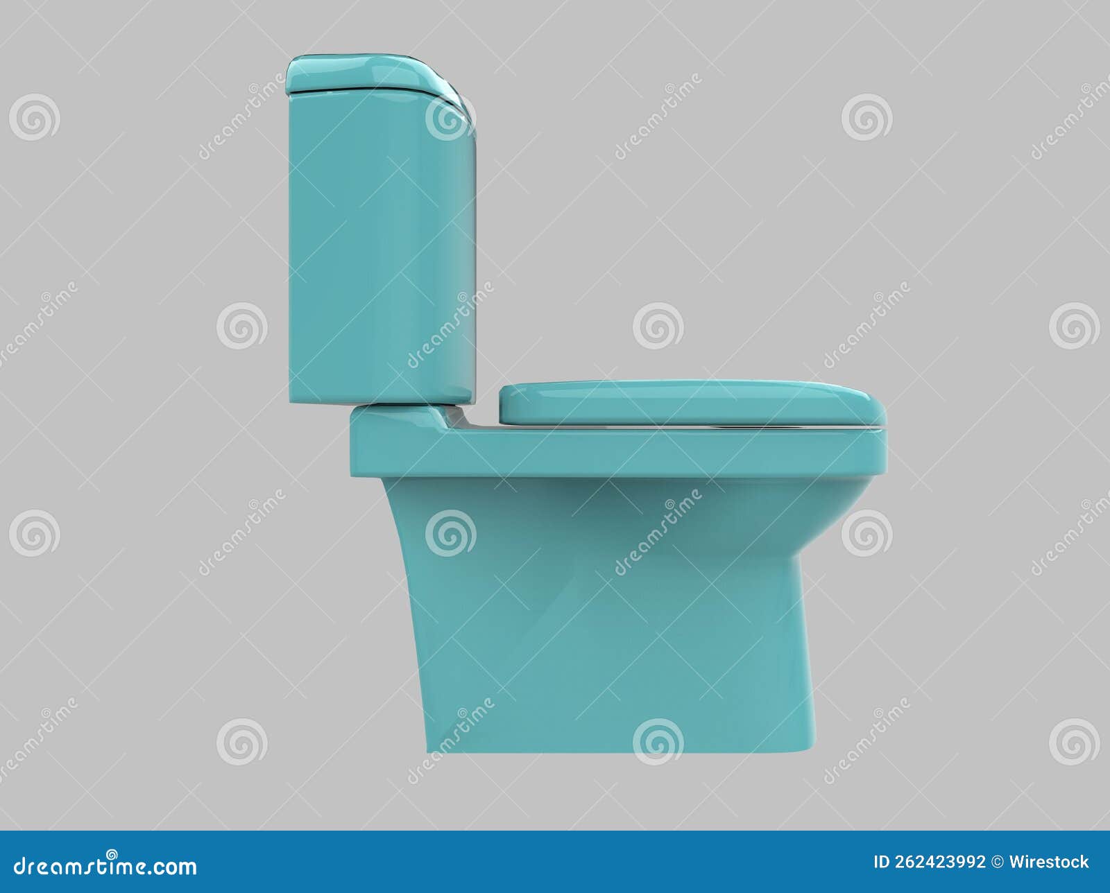 Light Blue Toilet Wc Illustration 3d Stock Illustration Illustration
