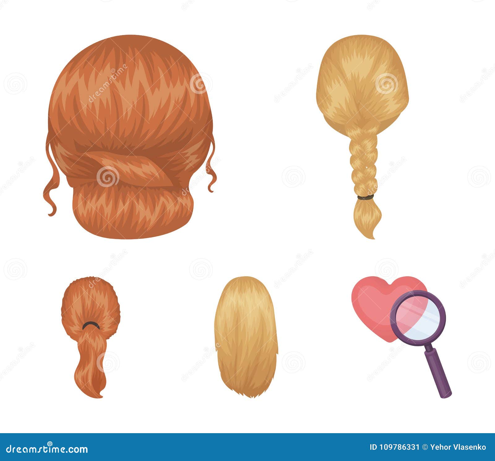 Different cartoon hairstyles - stock vector 2324305 | Crushpixel
