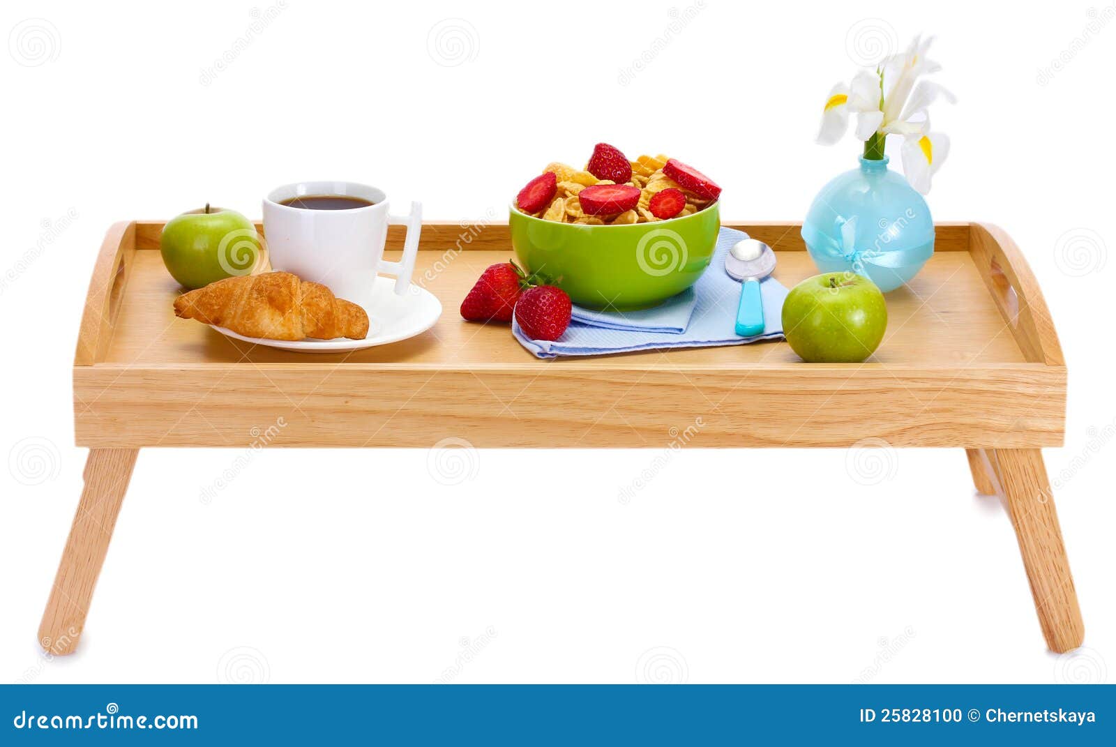 Light Breakfast on Wooden Tray Stock Photo Image of currants, fruit