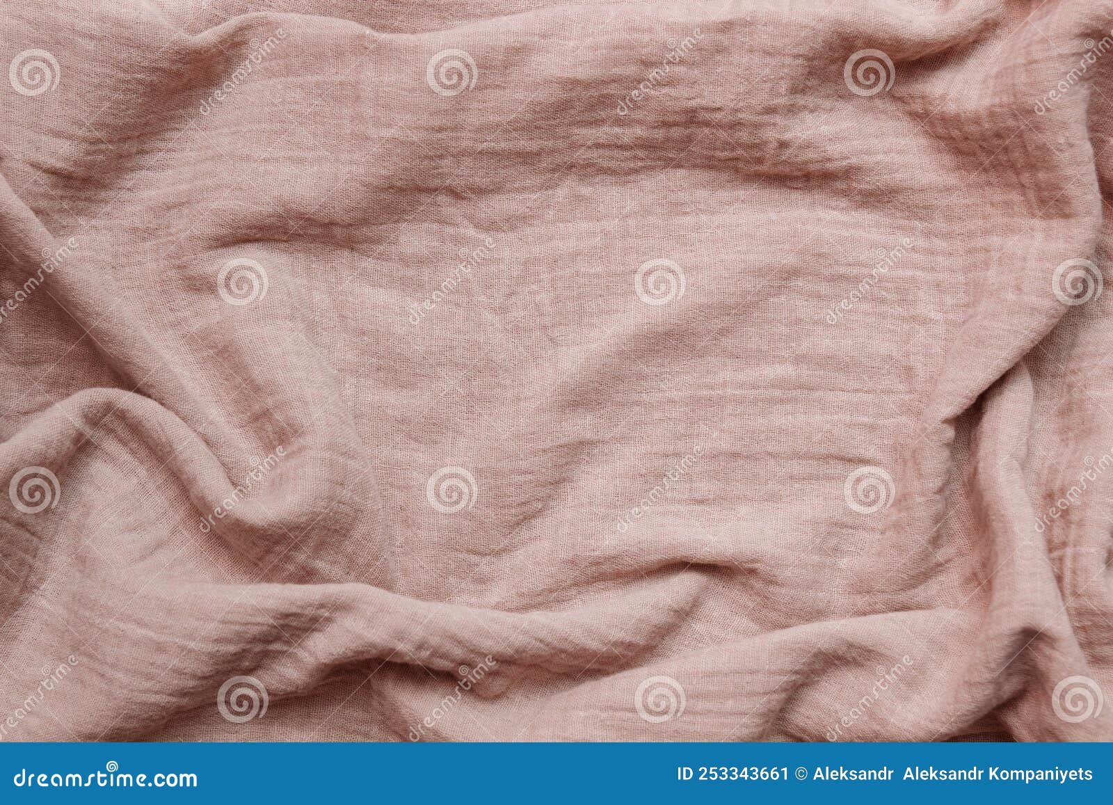 light brown cotton muslin fabric close-up