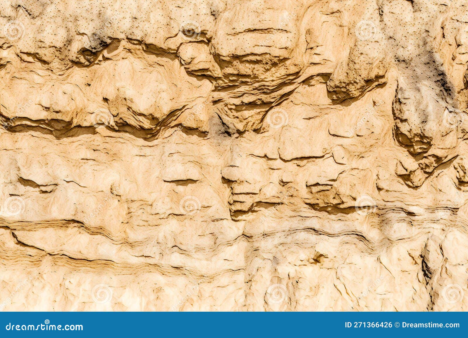 light brown rock texture. rough mountain surface. close-up. beige stone background with space for .