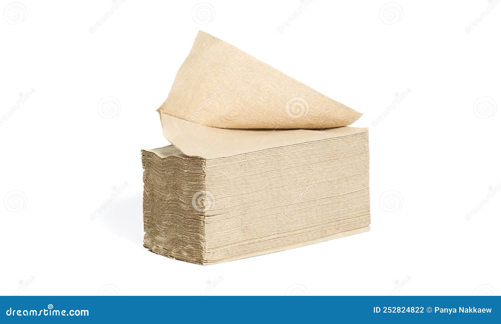 Light Brown Tissue Paper in Layers Wipes Clean, Stacked in Layers, on a  White Background Stock Photo - Image of fresh, isolated: 252824822