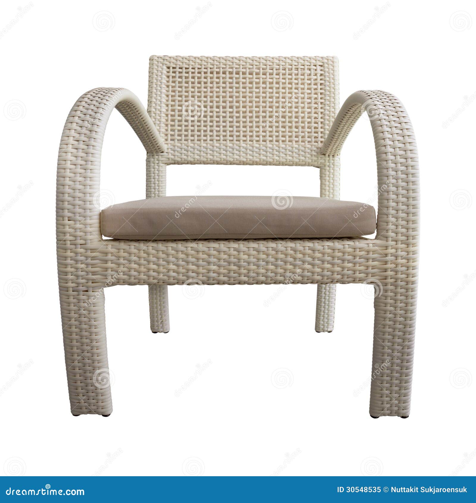 Light Brown Wicker Chair Isolated with Path Stock Image Image of