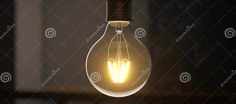 Image of Light Bulb Background, Lamp, Dim Stock Illustration ...