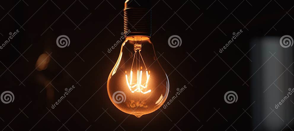 Image of Light Bulb Background, Lamp, Dim Stock Illustration ...