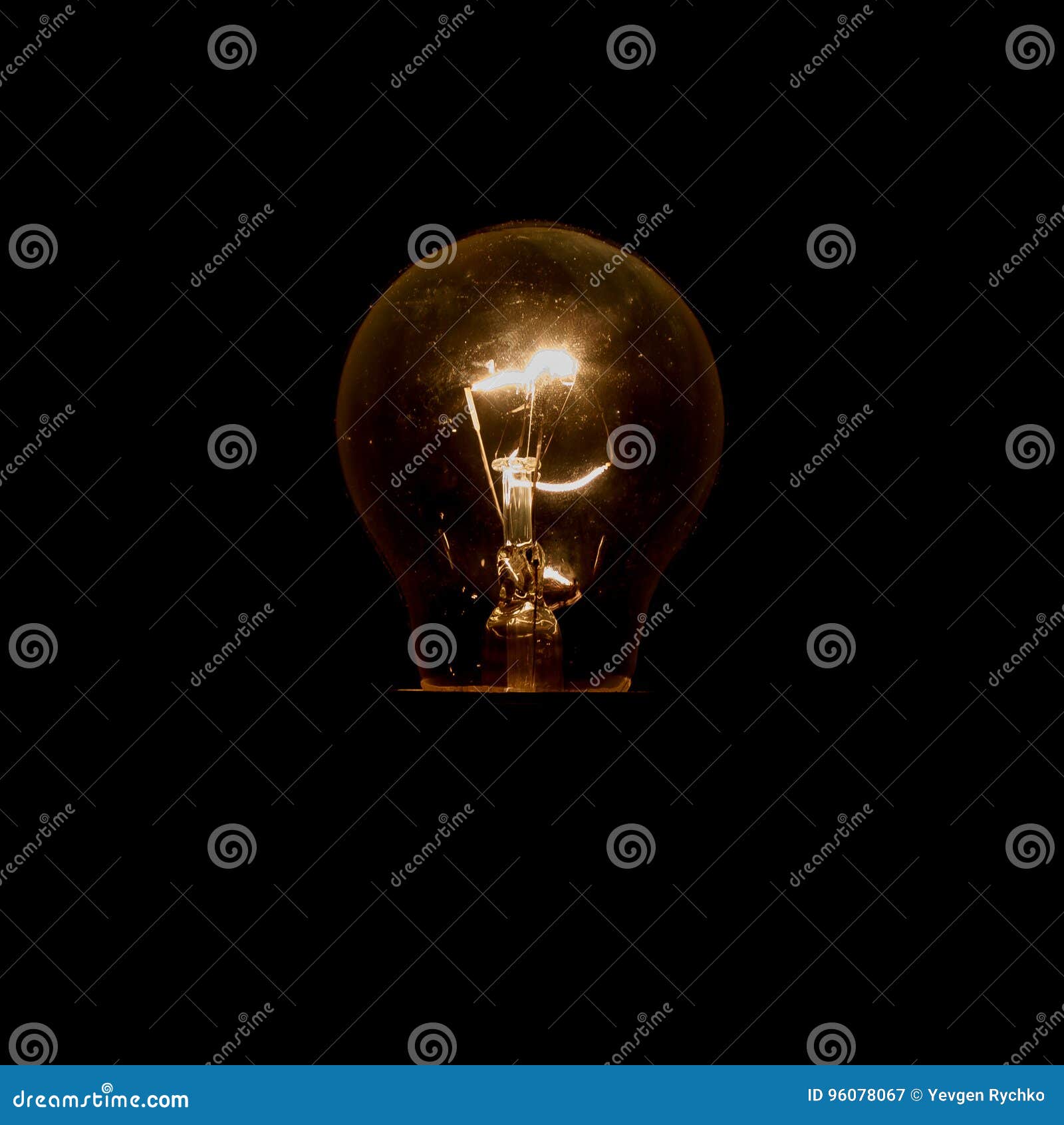 Light Bulb on a Black Background Stock Image Image of glow, bulb